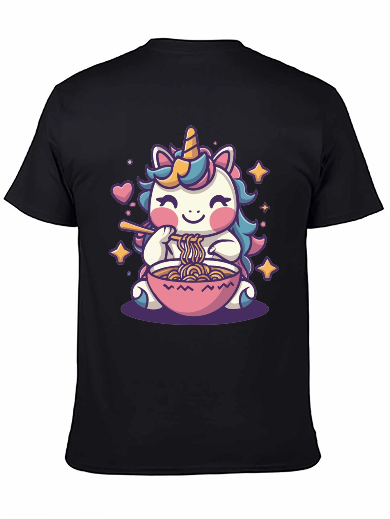 Unicorn Ramen Black T-Shirt