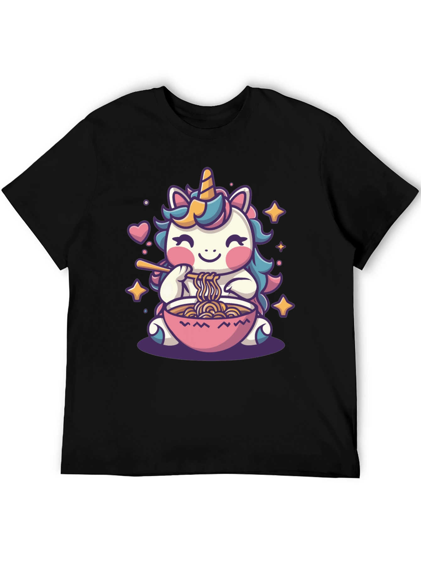 Unicorn Ramen Black T-Shirt