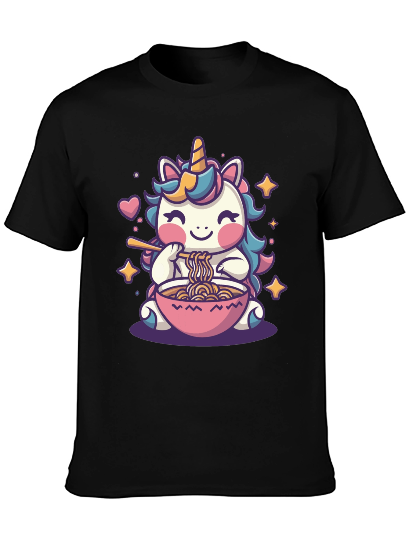 Unicorn Ramen Black T-Shirt