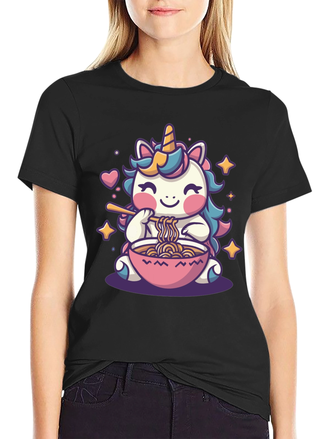 Unicorn Ramen Black T-Shirt
