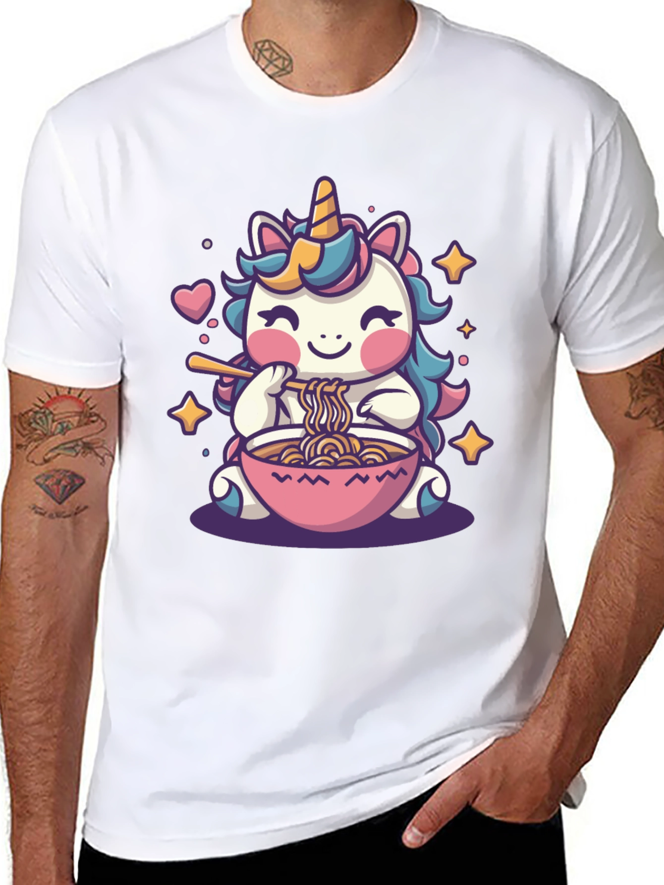 Unicorn Ramen Black T-Shirt