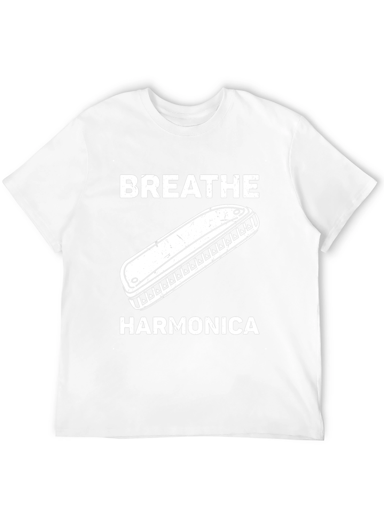 Breathe Harmonica Graphic T-Shirt Music Lover Tee
