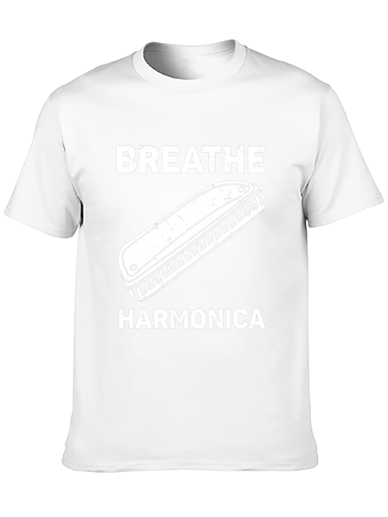 Breathe Harmonica Graphic T-Shirt Music Lover Tee