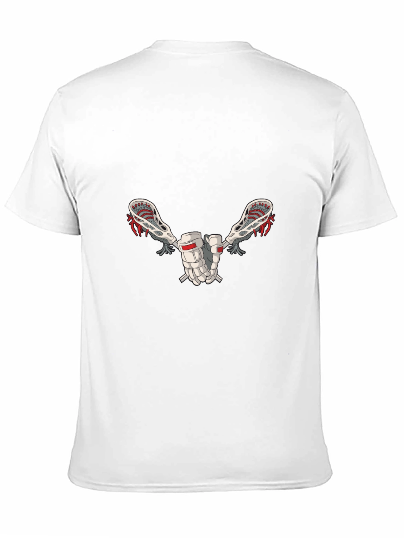 Lacrosse Sticks Graphic Tee - Black Cotton T-Shirt