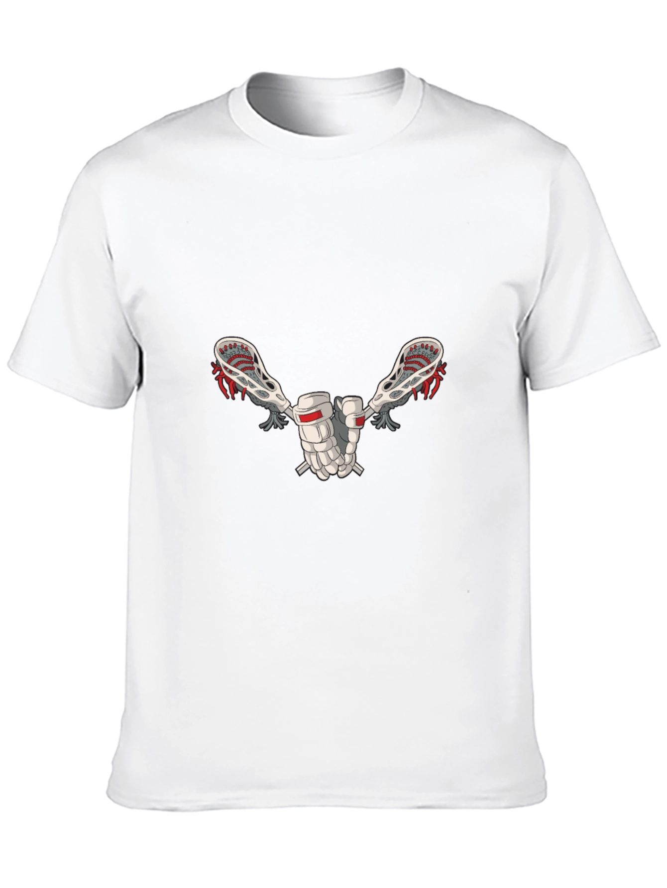 Lacrosse Sticks Graphic Tee - Black Cotton T-Shirt