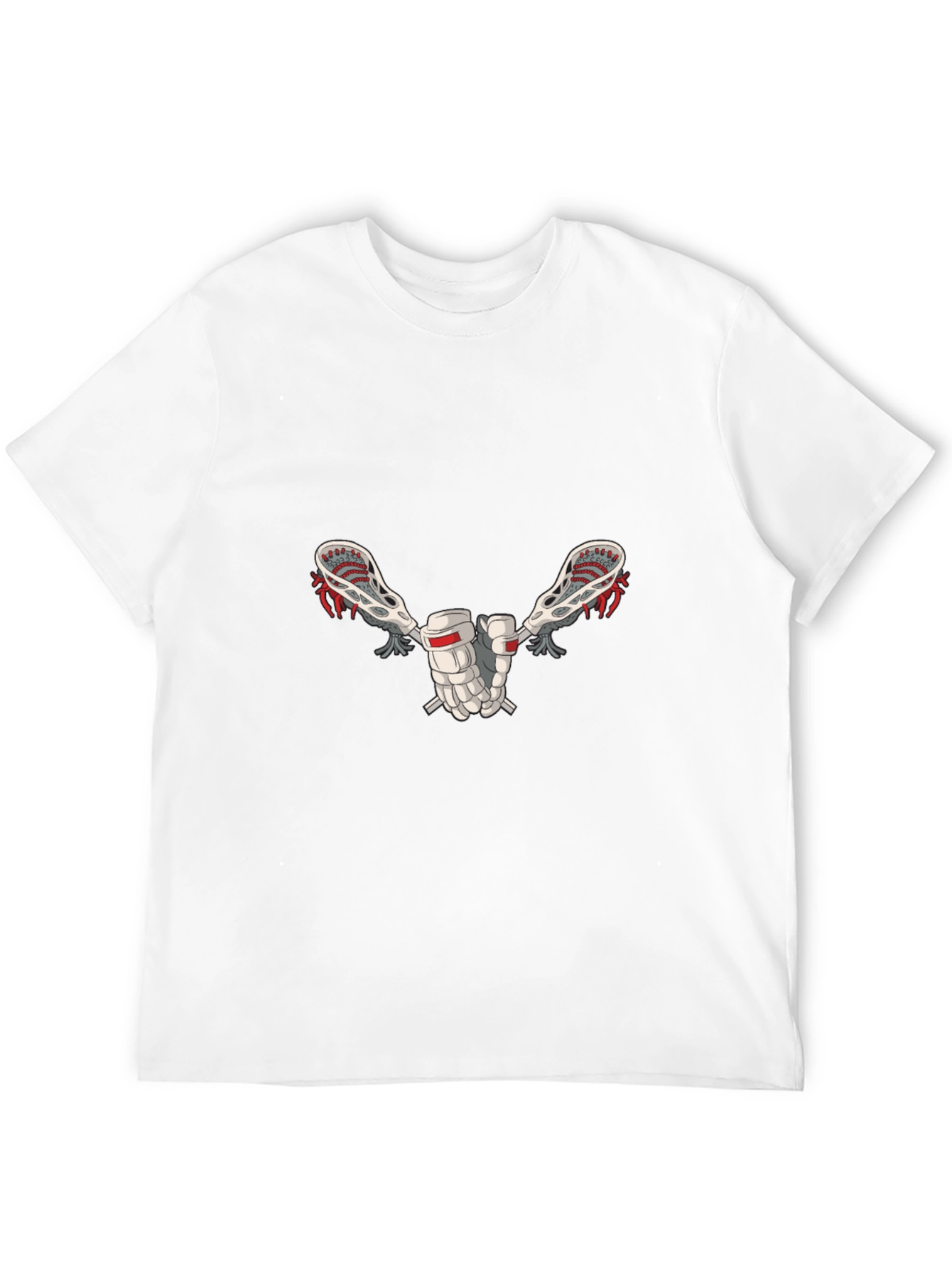 Lacrosse Sticks Graphic Tee - Black Cotton T-Shirt