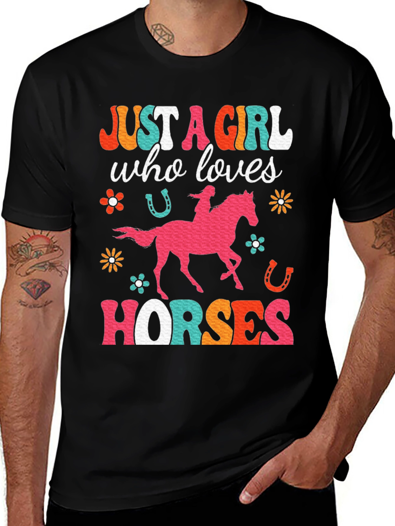 Just A Girl Who Loves Horses Graphic T-Shirt