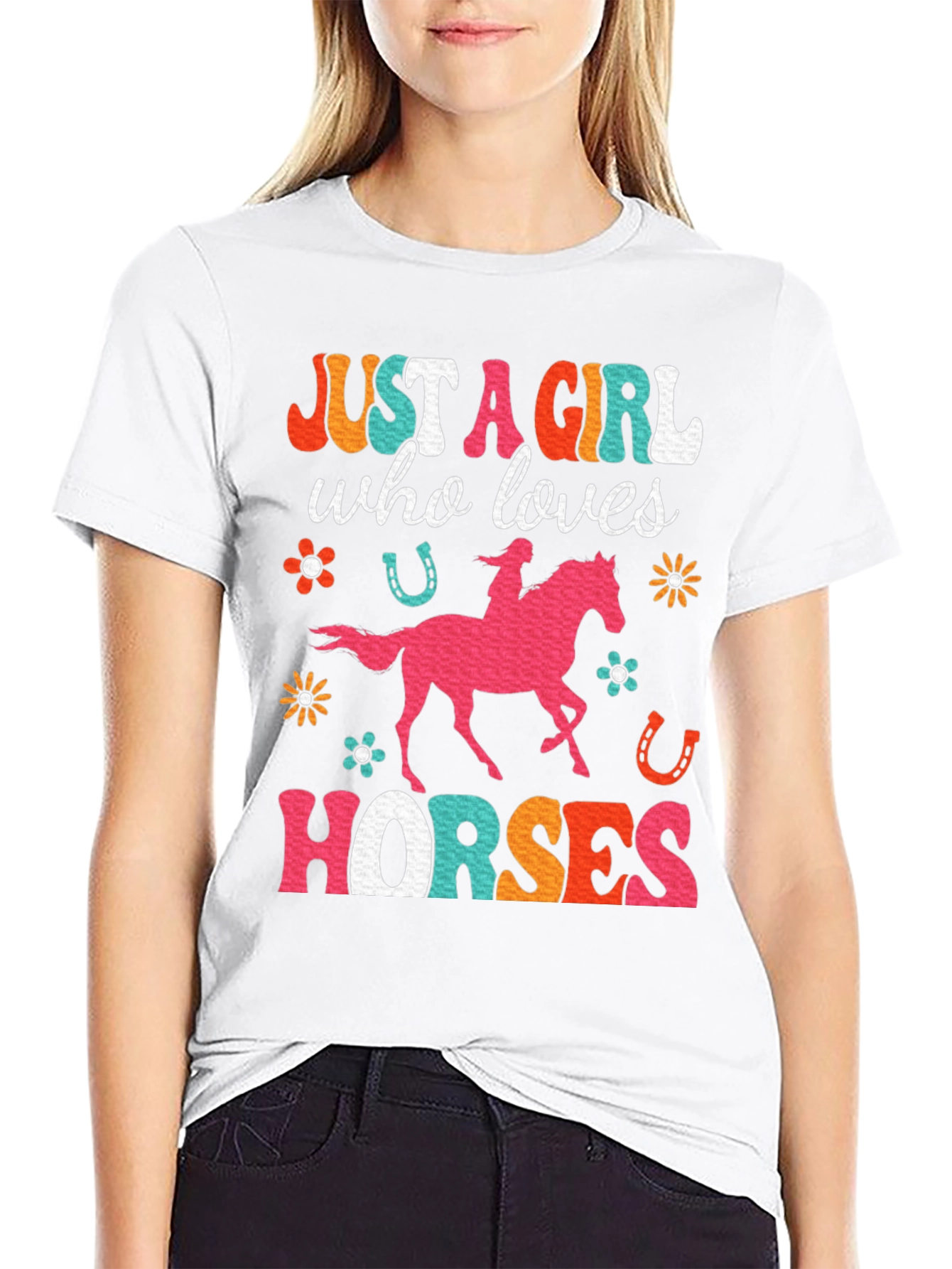 Just A Girl Who Loves Horses Graphic T-Shirt