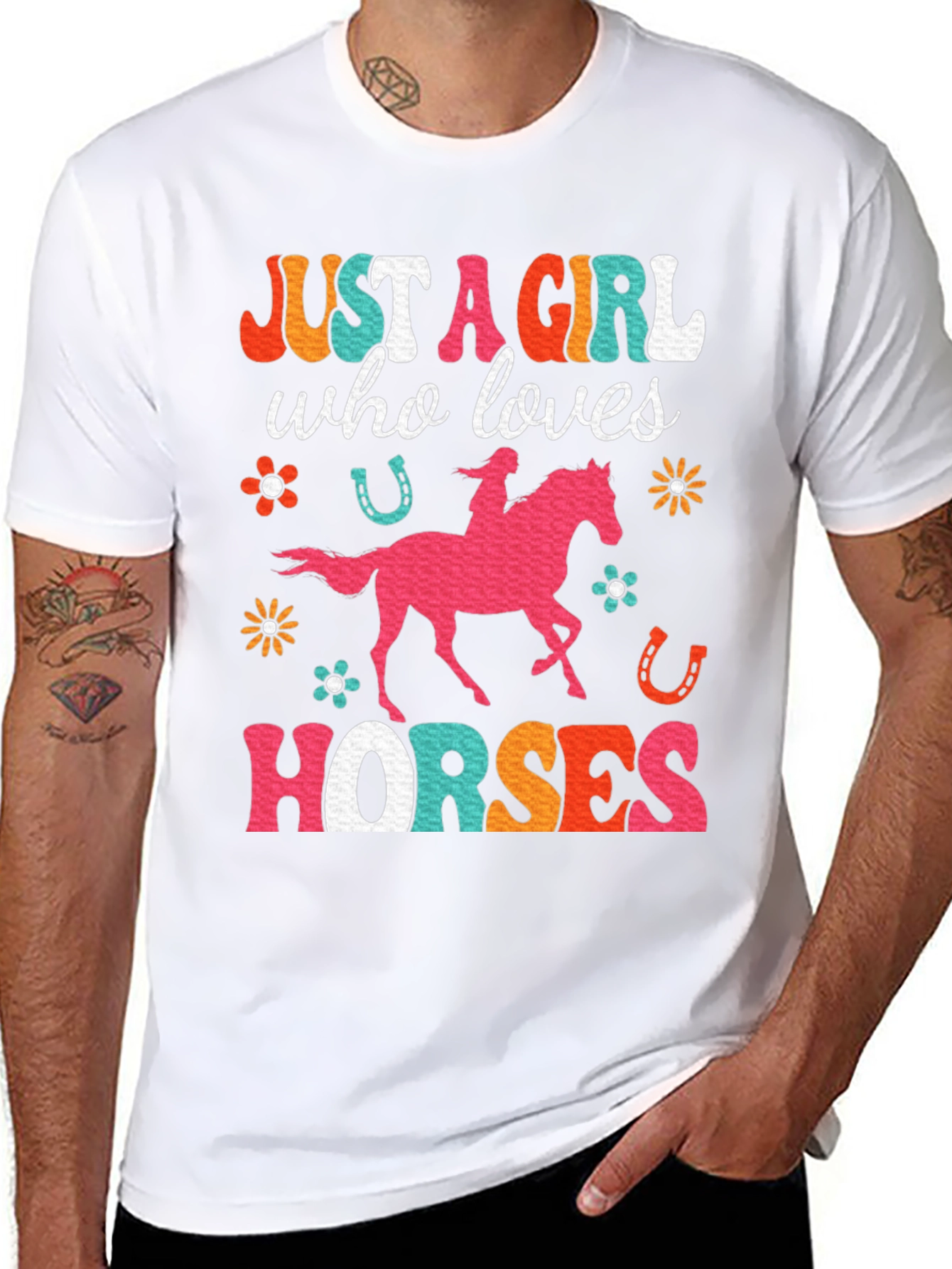 Just A Girl Who Loves Horses Graphic T-Shirt