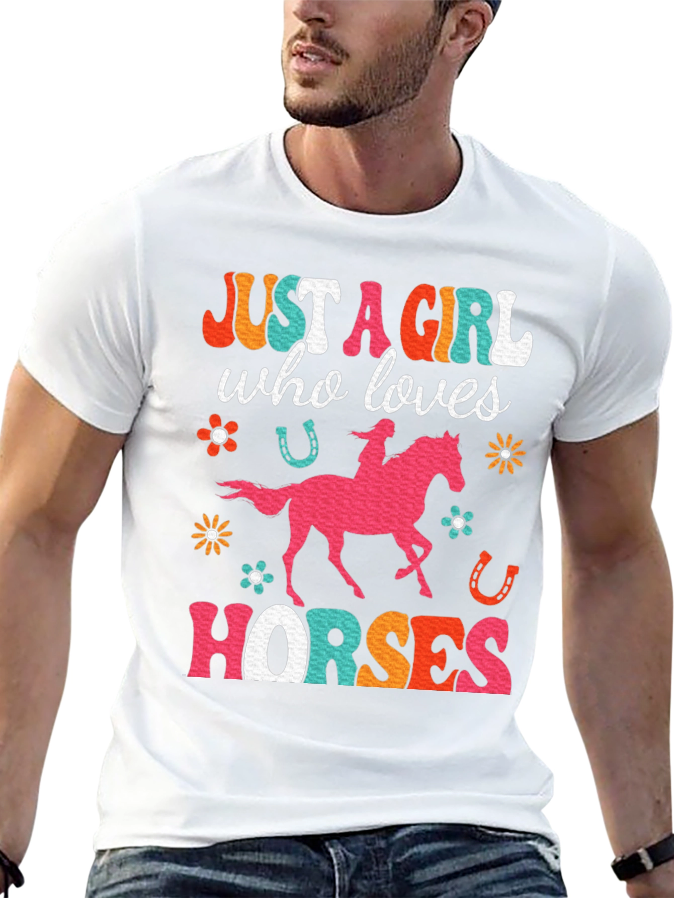 Just A Girl Who Loves Horses Graphic T-Shirt