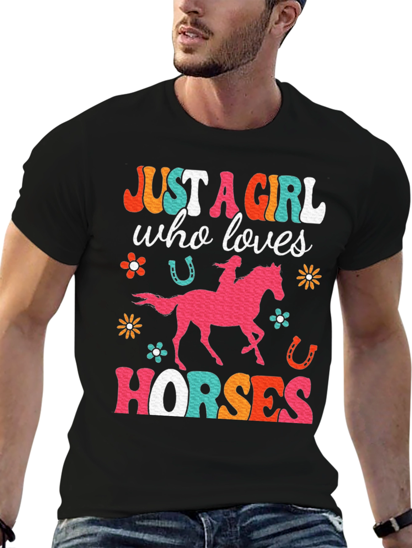 Just A Girl Who Loves Horses Graphic T-Shirt