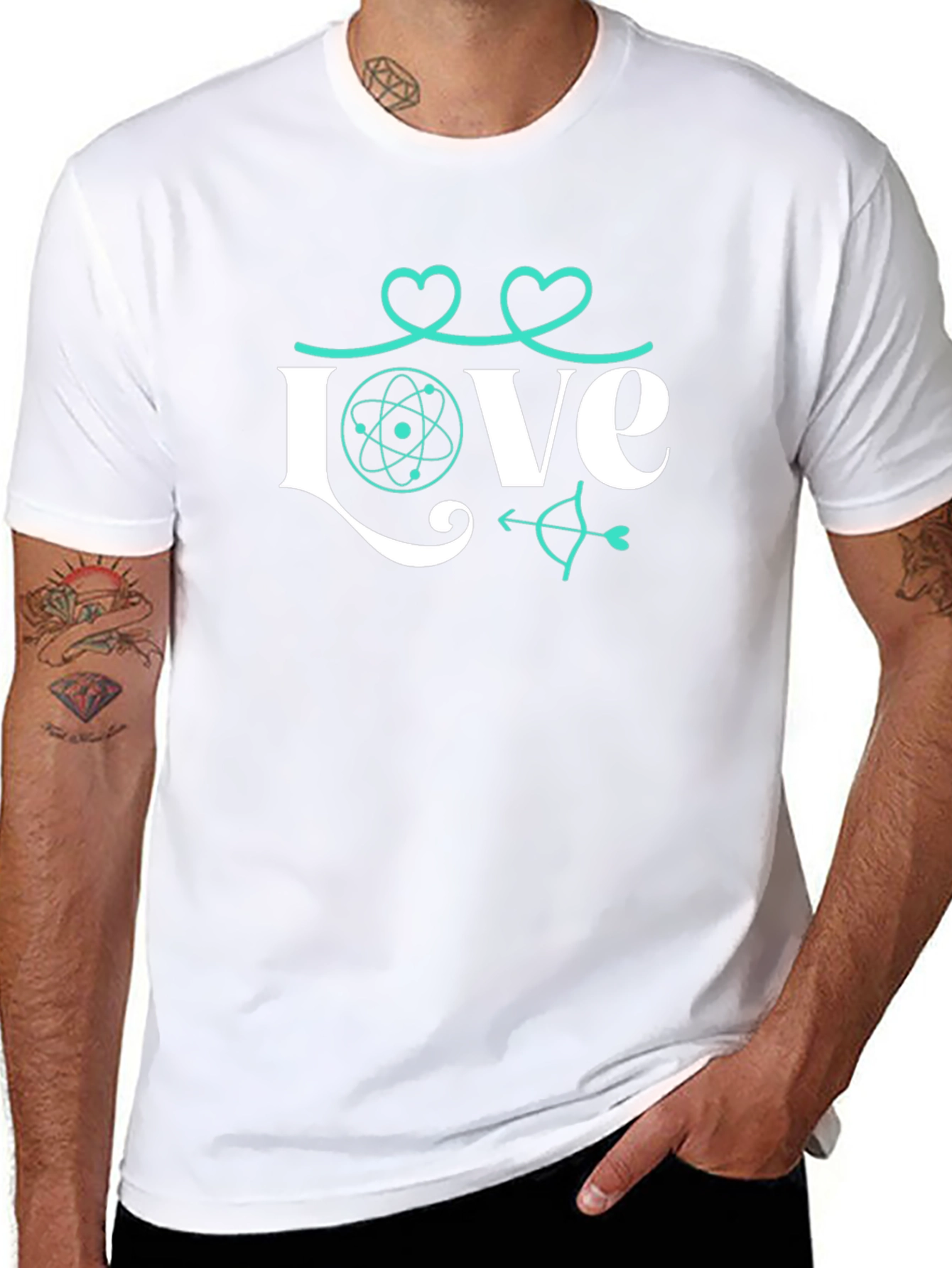 Science Love T-Shirt - Atom & Arrow Design