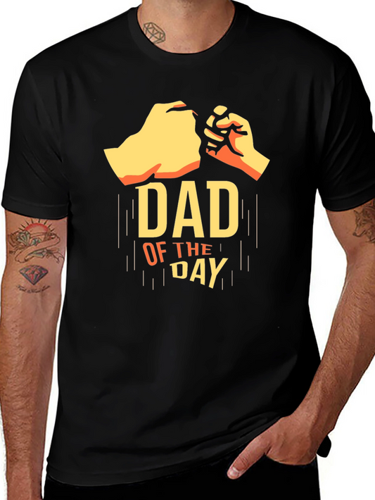 Dad of The Day Black Graphic Tee