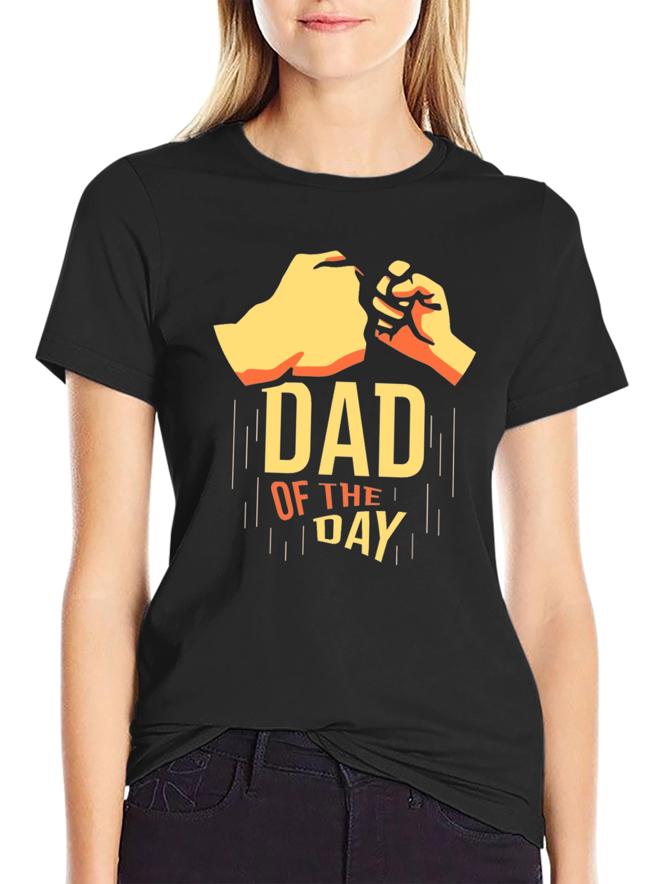Dad of The Day Black Graphic Tee