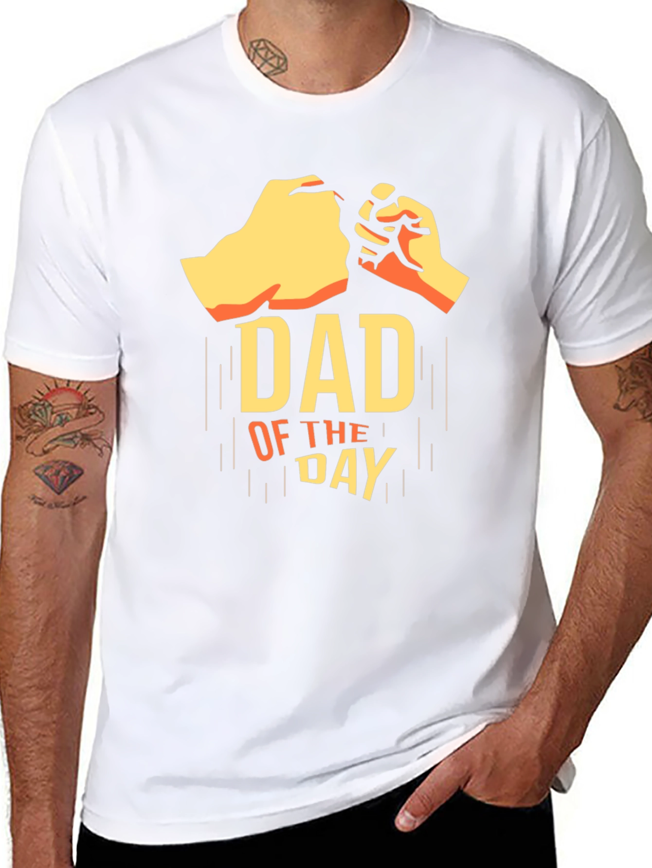 Dad of The Day Black Graphic Tee