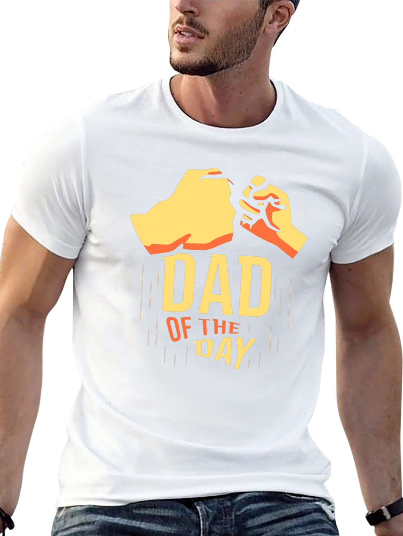Dad of The Day Black Graphic Tee