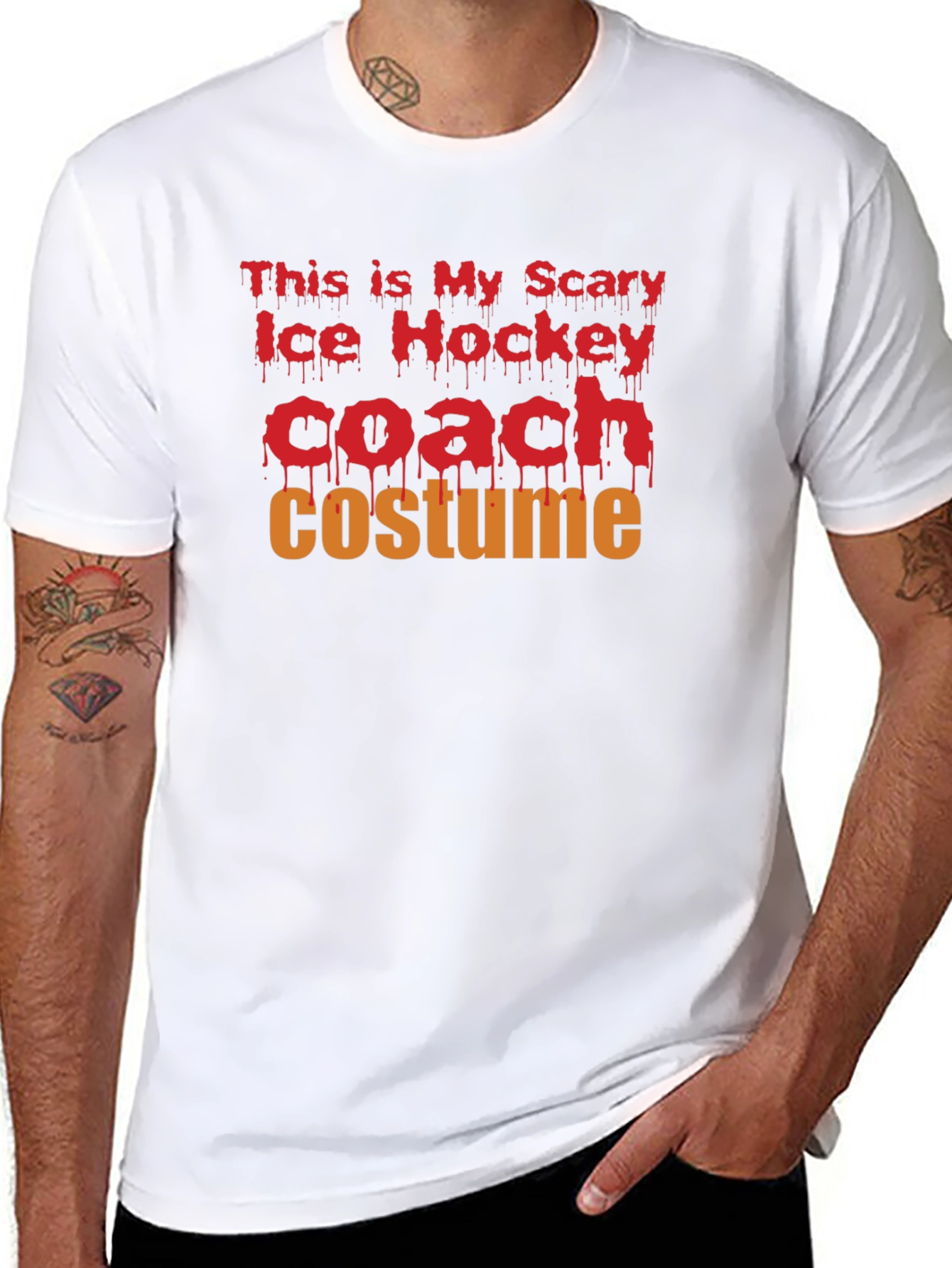 Scary Ice Hockey Coach Costume T-Shirt
