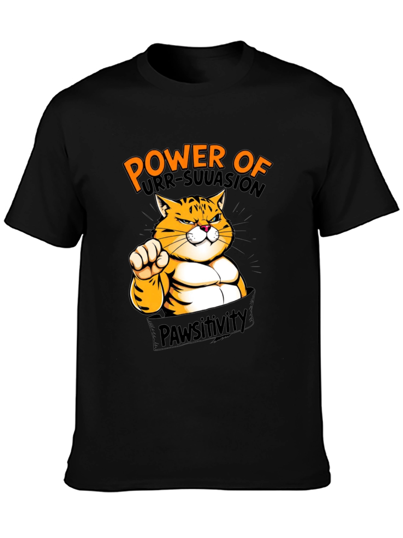 Power of Purr-Suasion Black T-Shirt