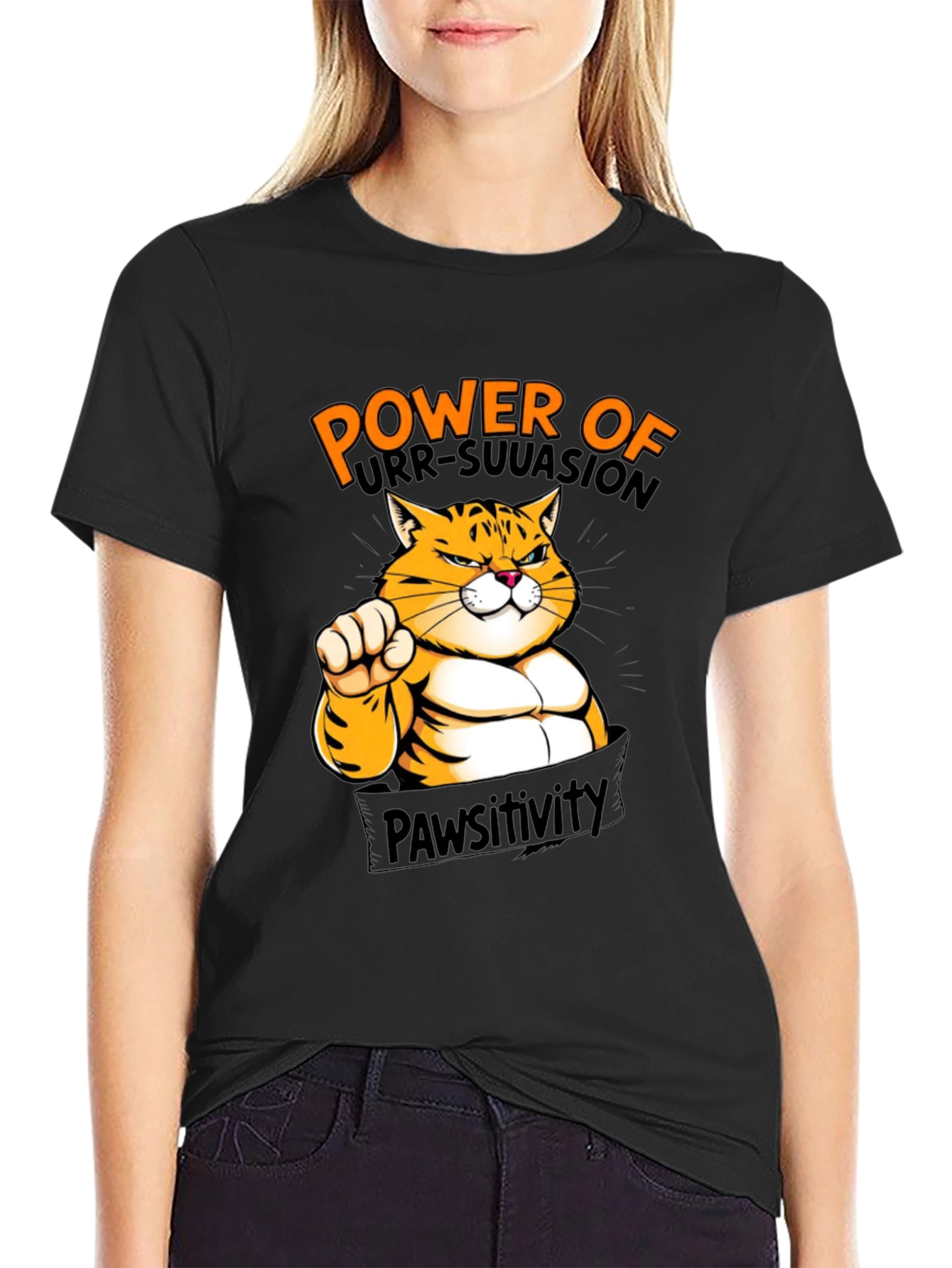 Power of Purr-Suasion Black T-Shirt