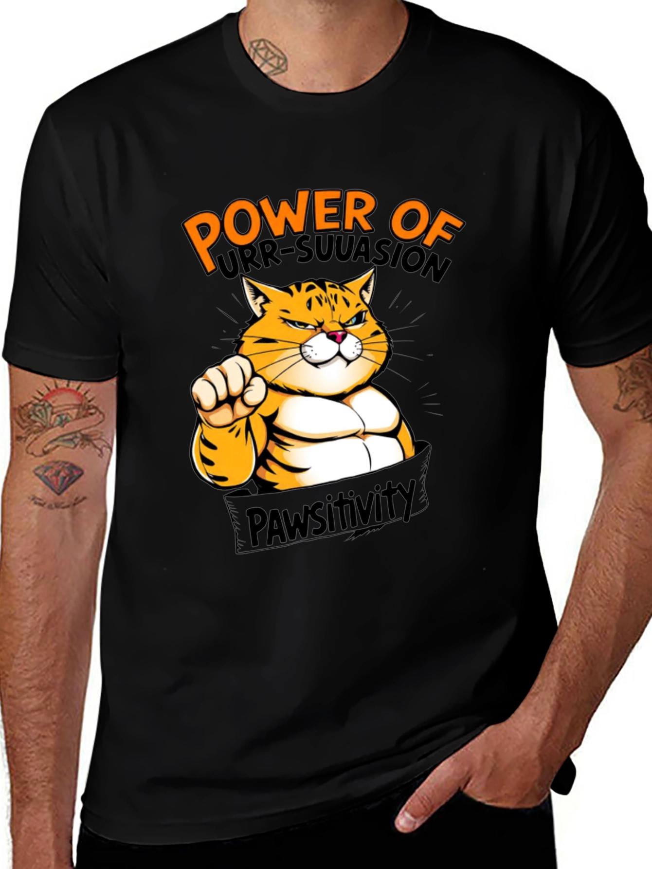 Power of Purr-Suasion Black T-Shirt