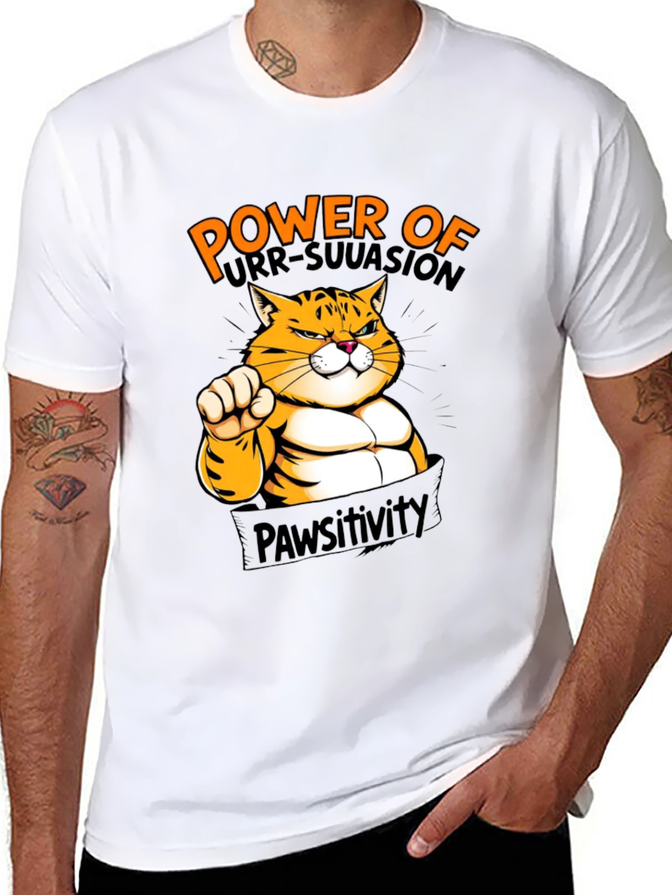 Power of Purr-Suasion Black T-Shirt