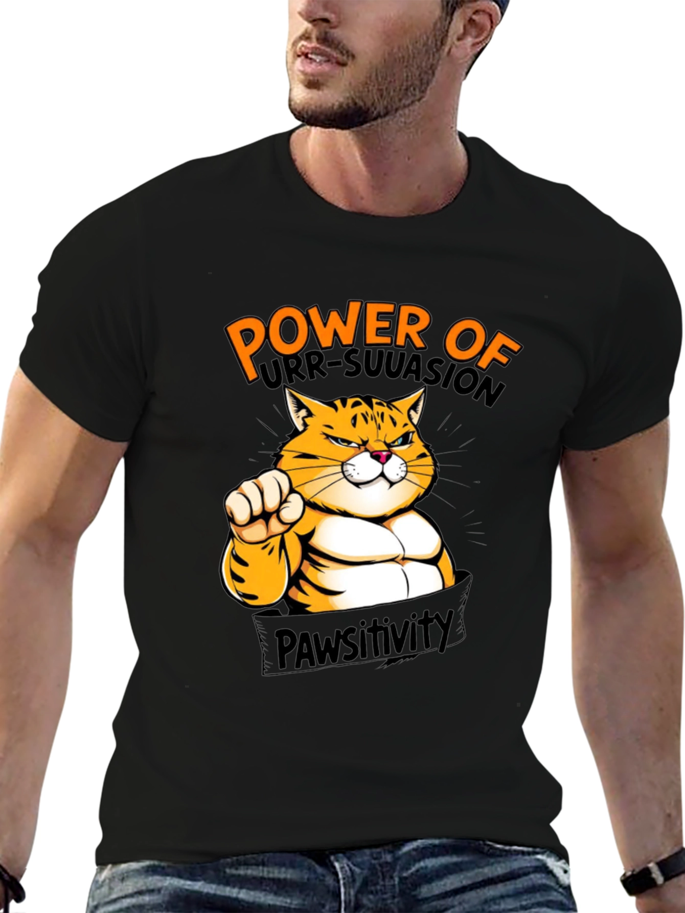 Power of Purr-Suasion Black T-Shirt