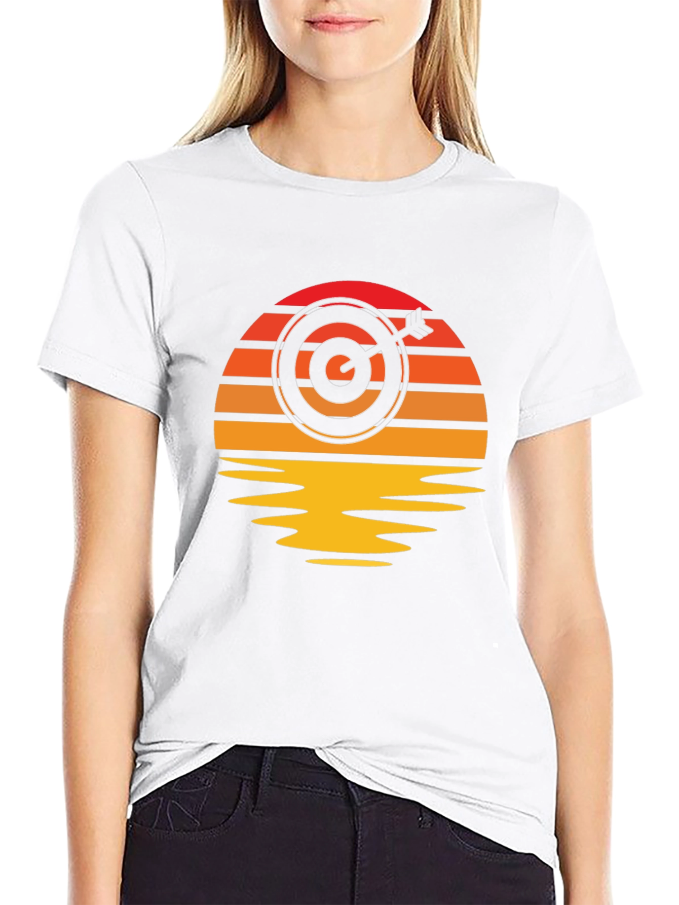 Sunset Target T-Shirt - Unique Archery Design