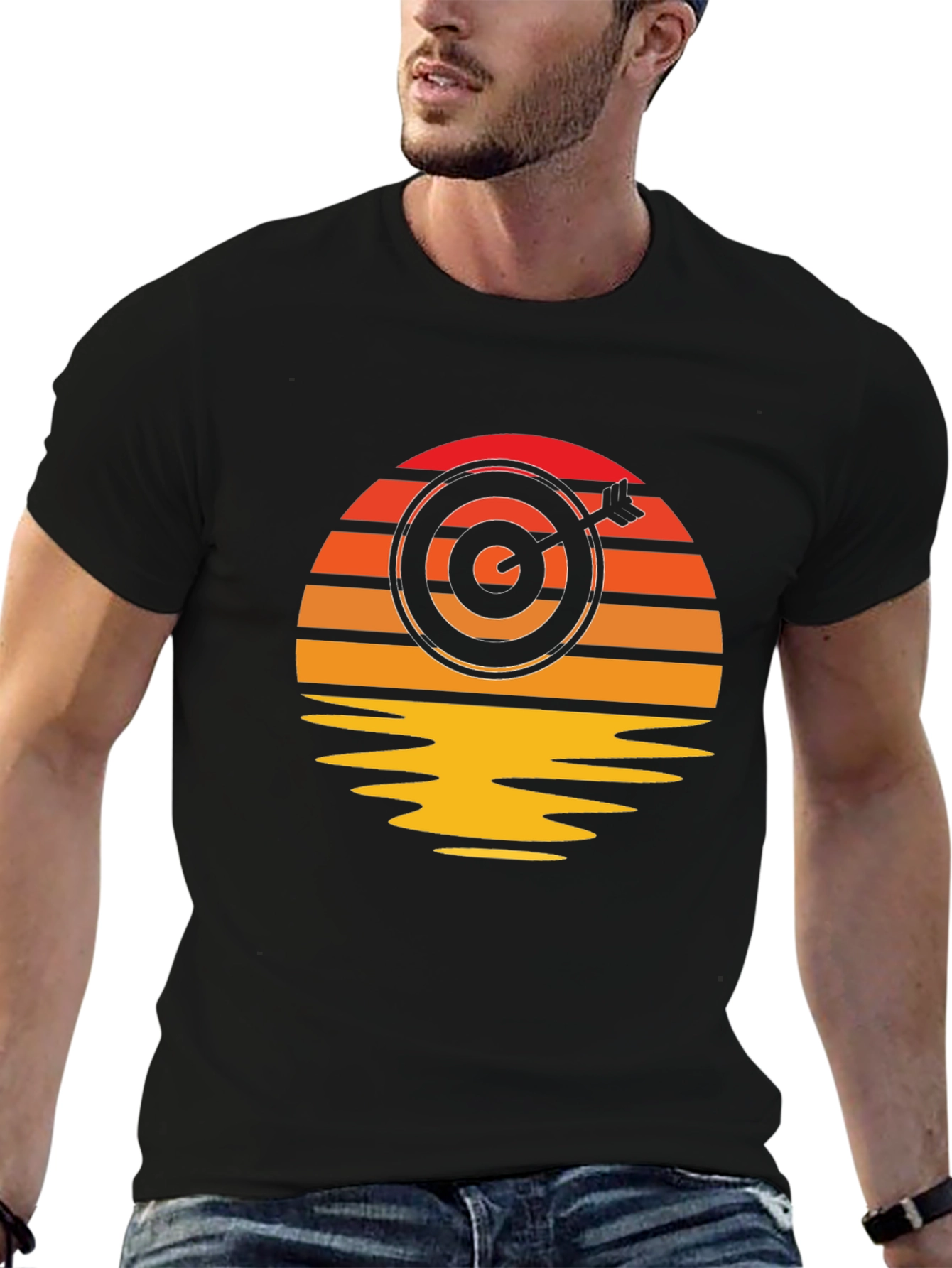 Sunset Target T-Shirt - Unique Archery Design