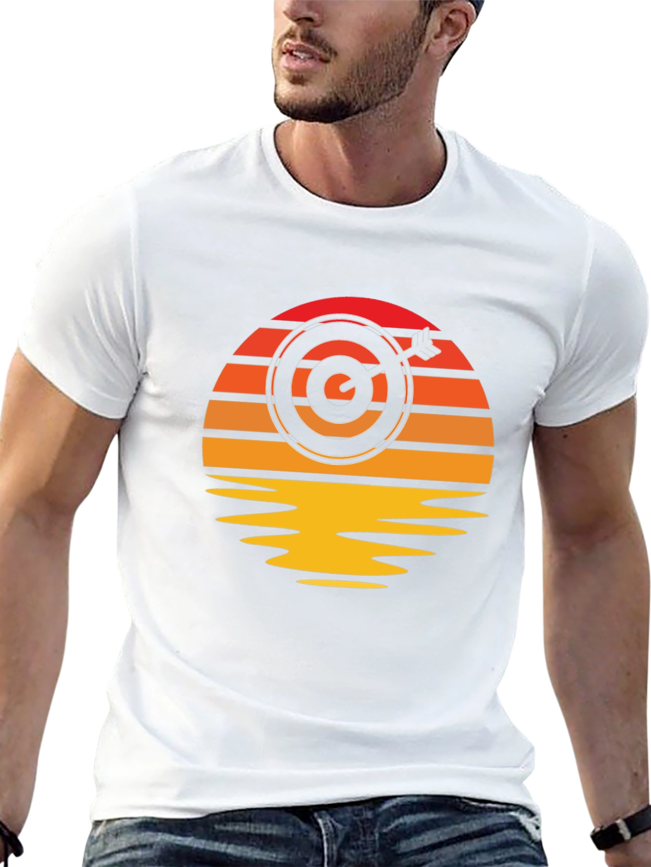 Sunset Target T-Shirt - Unique Archery Design