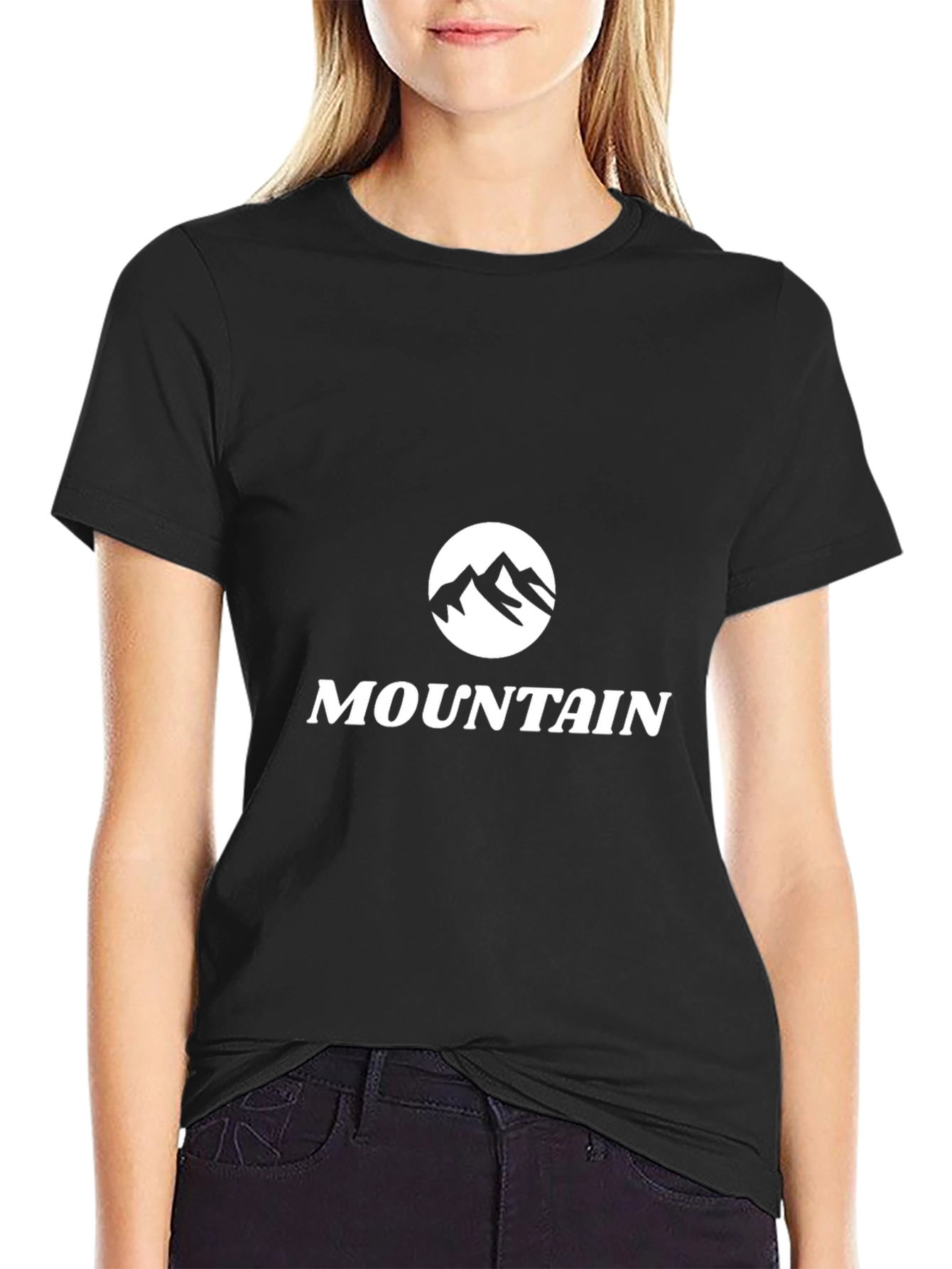 Mountain Graphic Tee - Black Cotton Blend