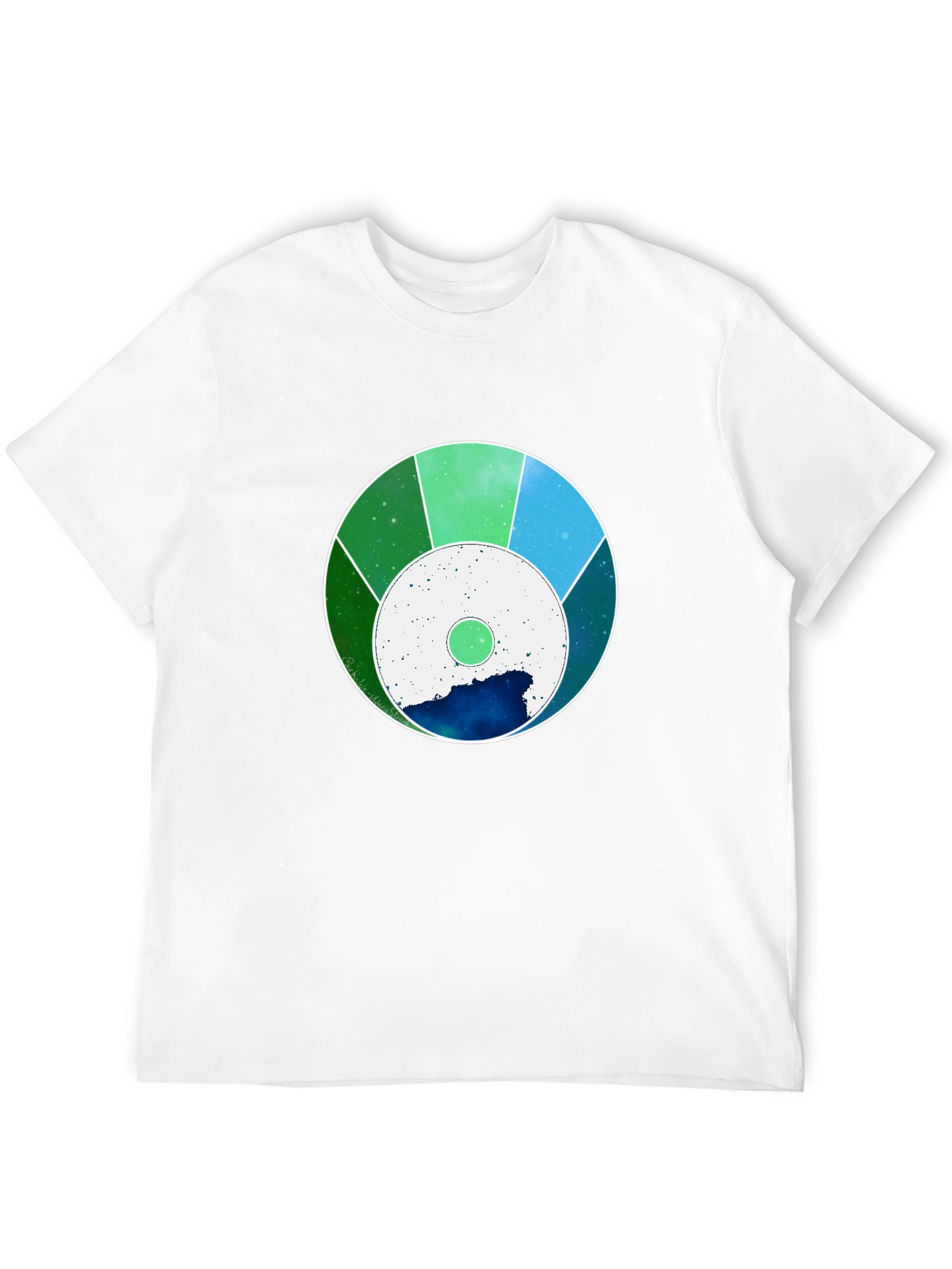 Cosmic Circle Graphic Tee - Black
