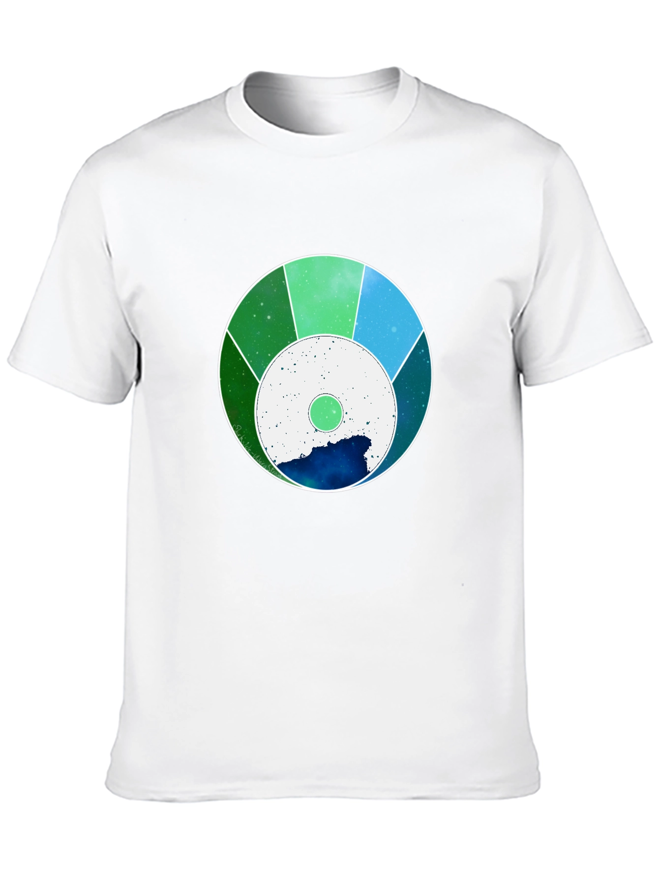 Cosmic Circle Graphic Tee - Black