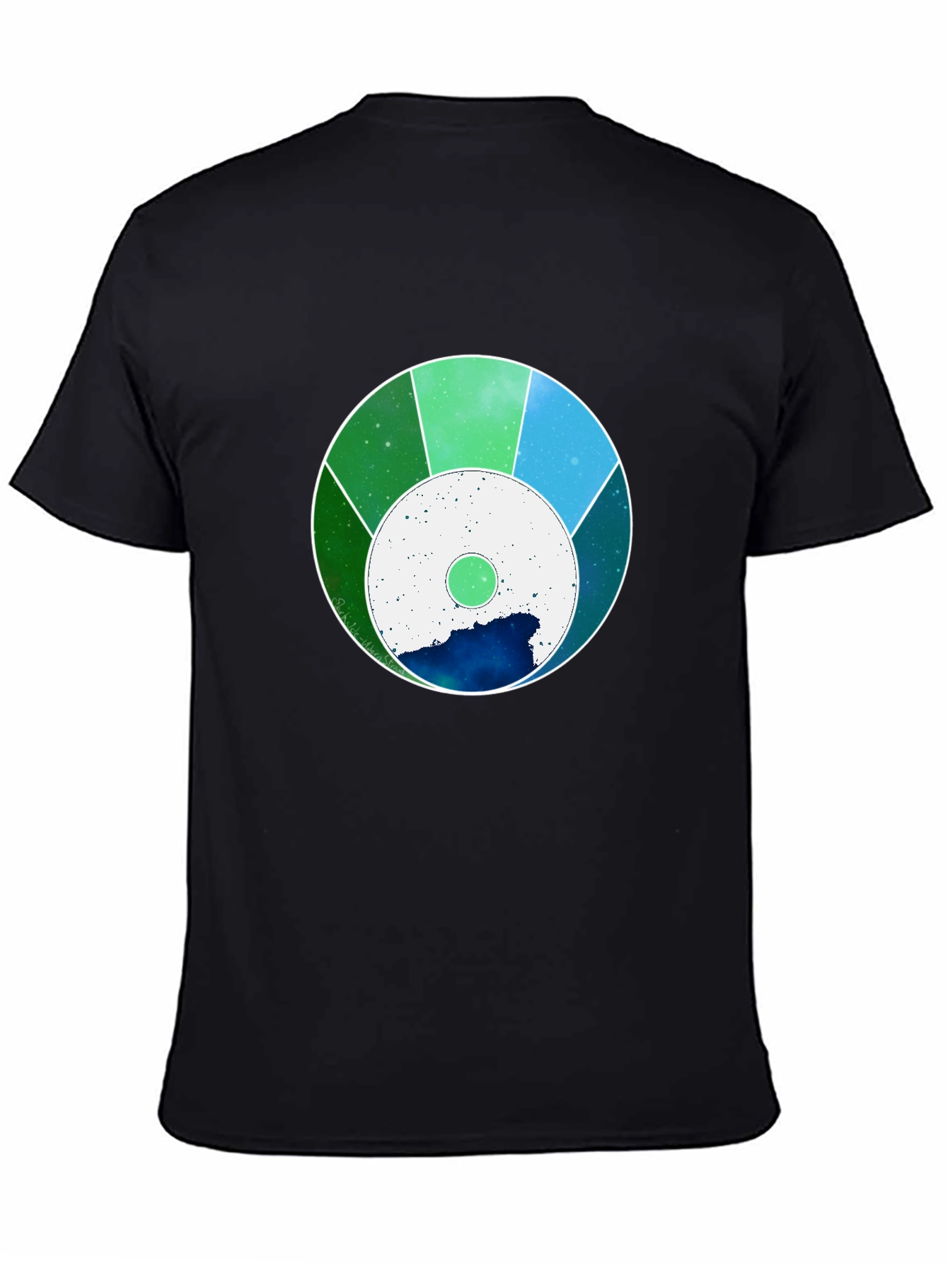 Cosmic Circle Graphic Tee - Black