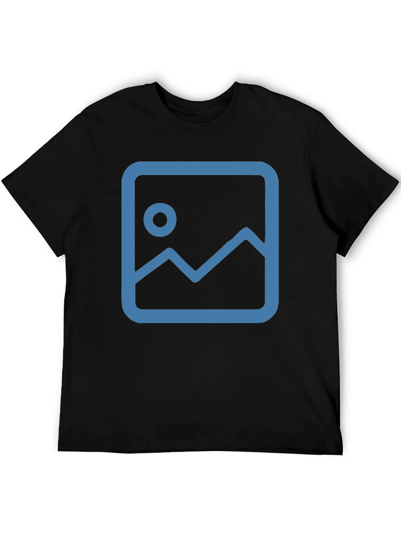 Black T-Shirt with Placeholder Graphic