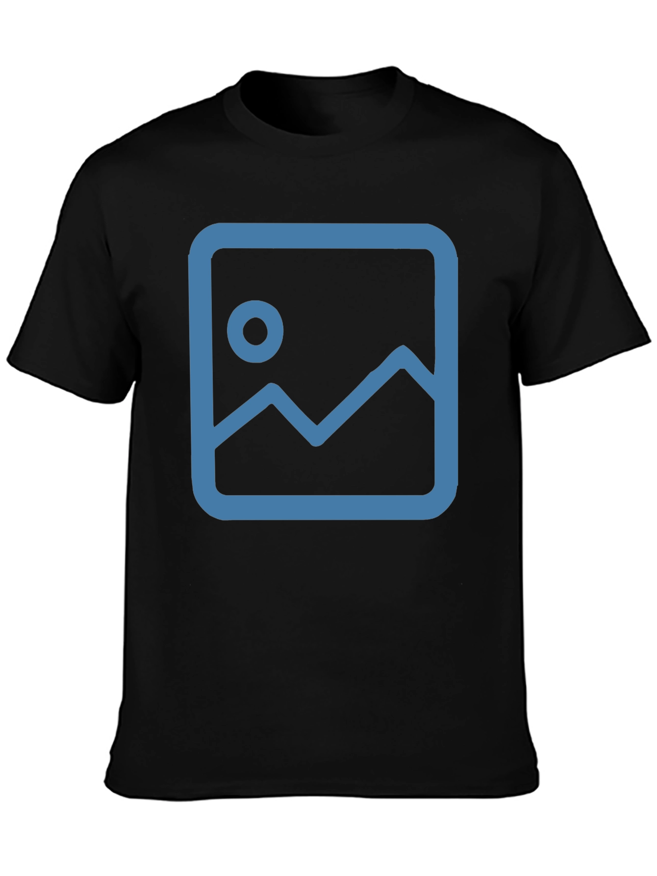 Black T-Shirt with Placeholder Graphic