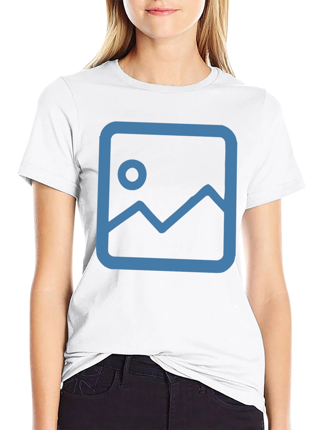 Black T-Shirt with Placeholder Graphic