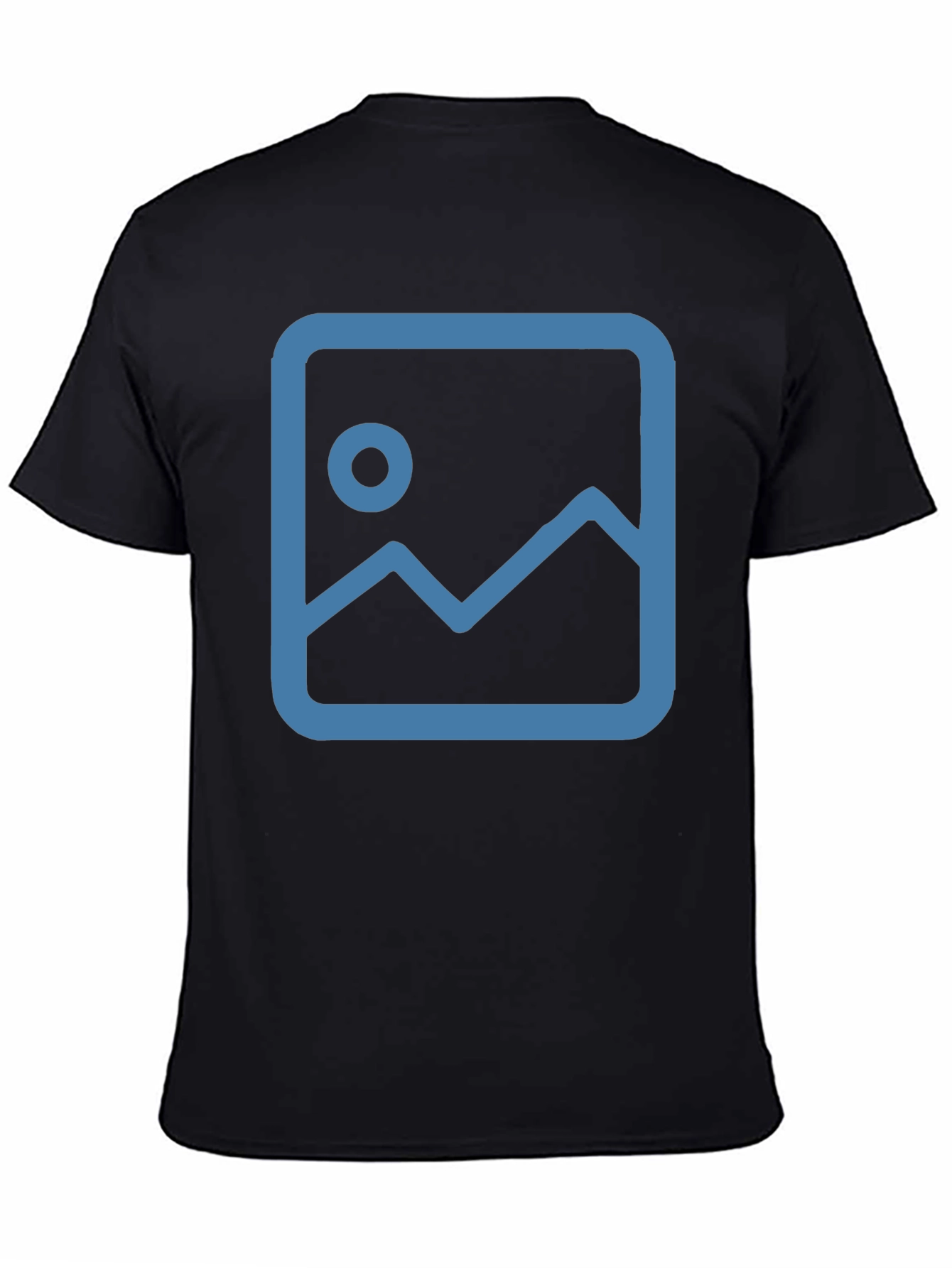Black T-Shirt with Placeholder Graphic