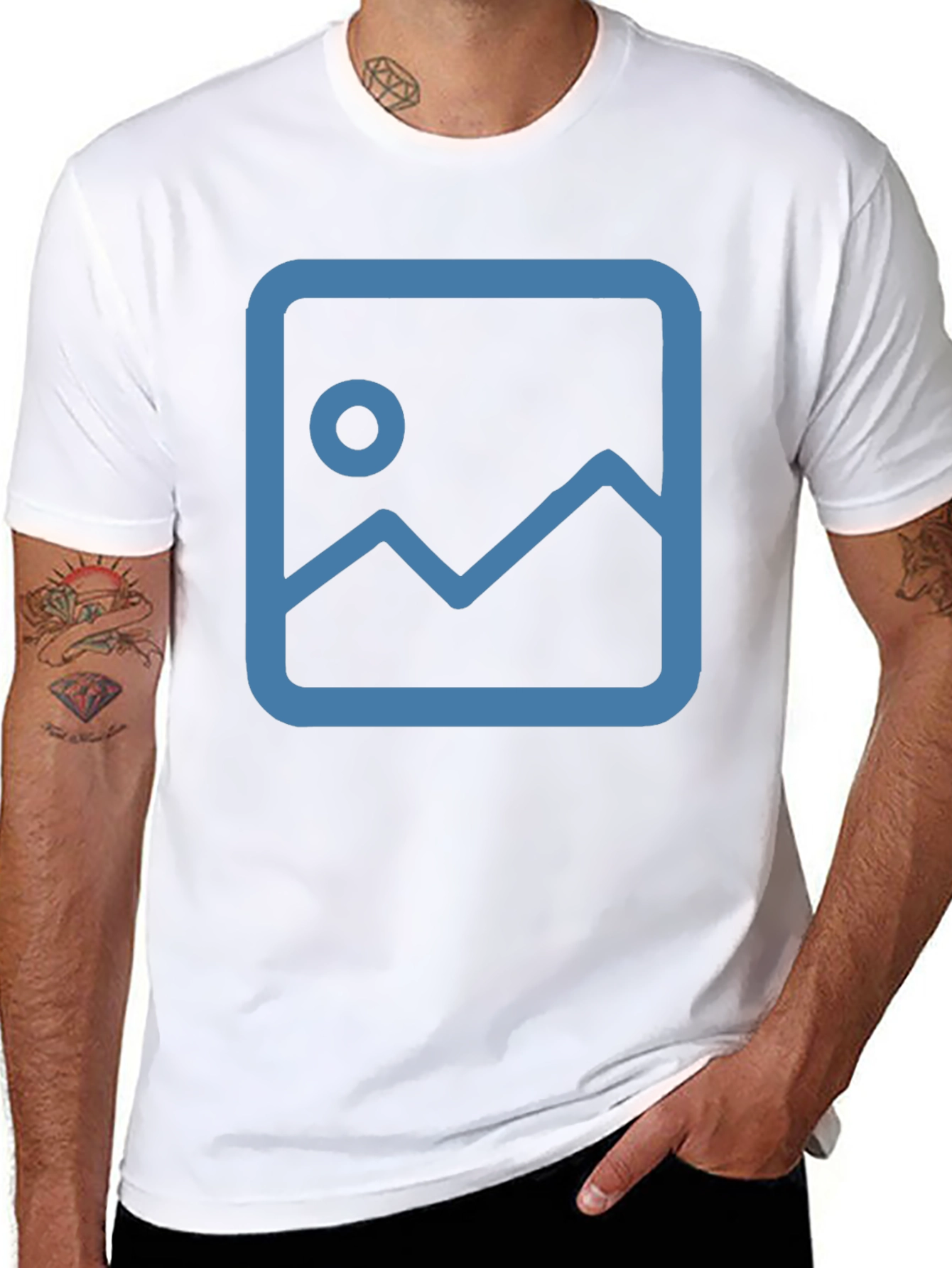 Black T-Shirt with Placeholder Graphic