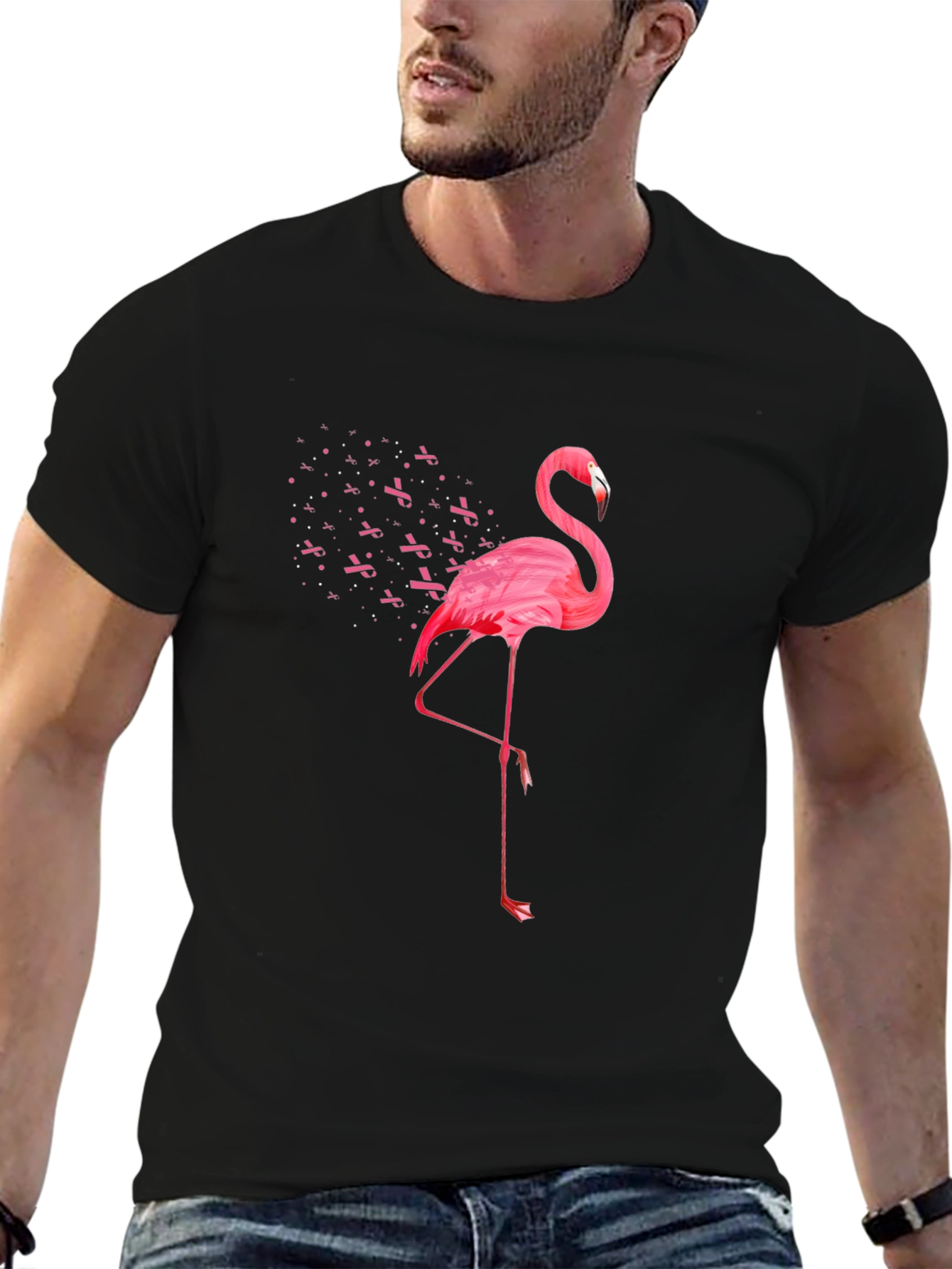 Pink Flamingo Breast Cancer Awareness T-Shirt