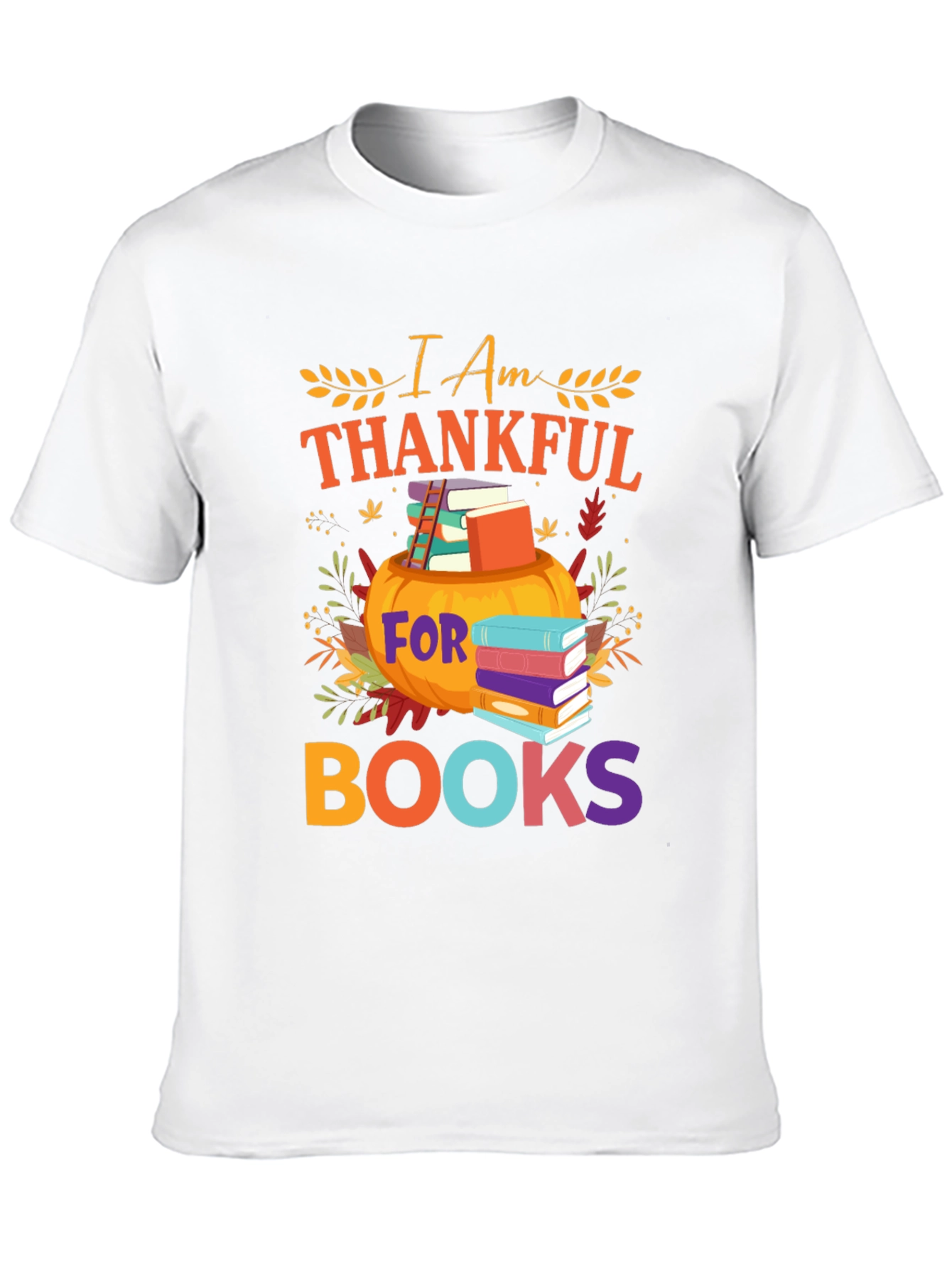 Thanksgiving Books T-Shirt Pumpkin Book Lover