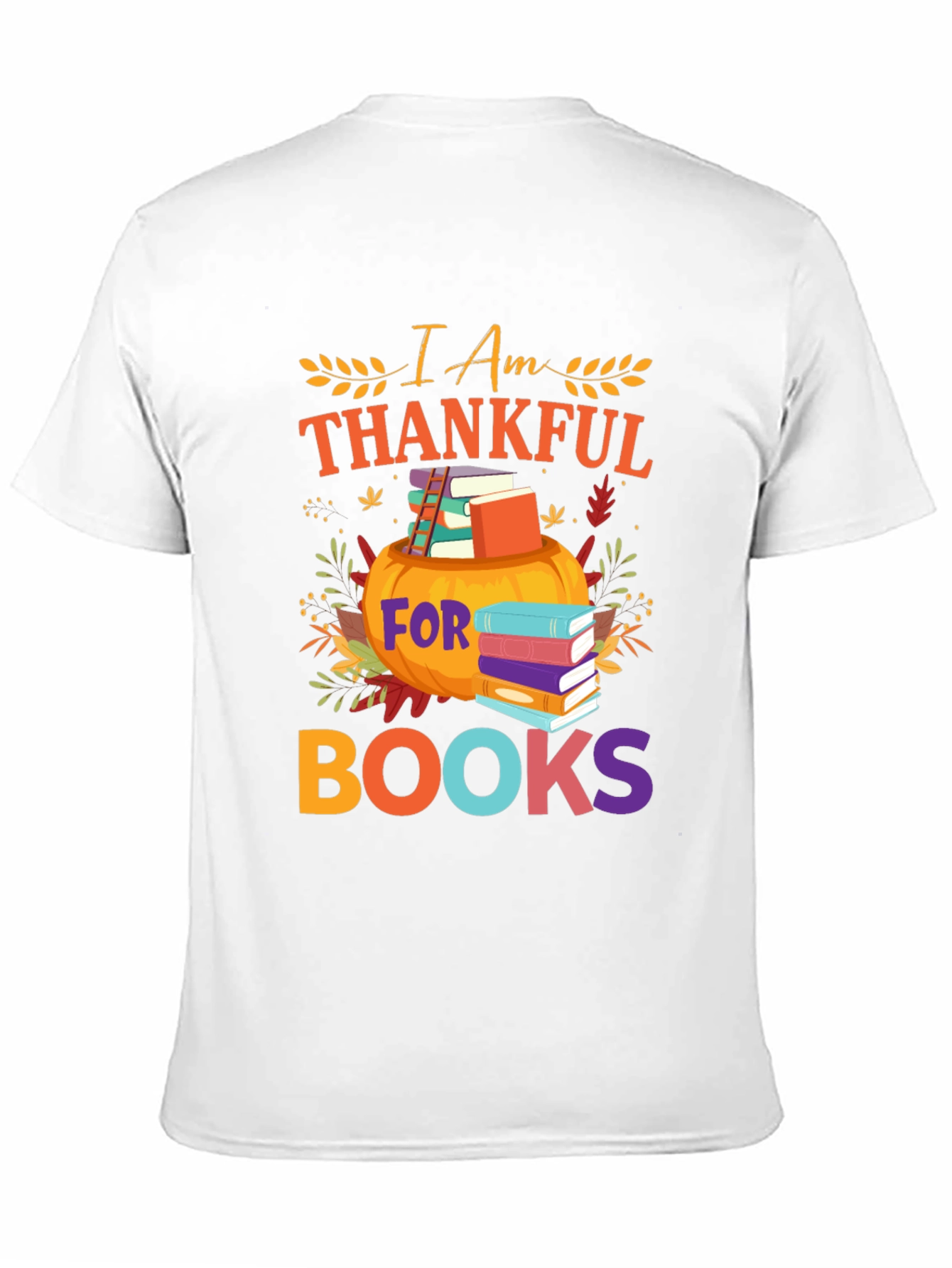 Thanksgiving Books T-Shirt Pumpkin Book Lover