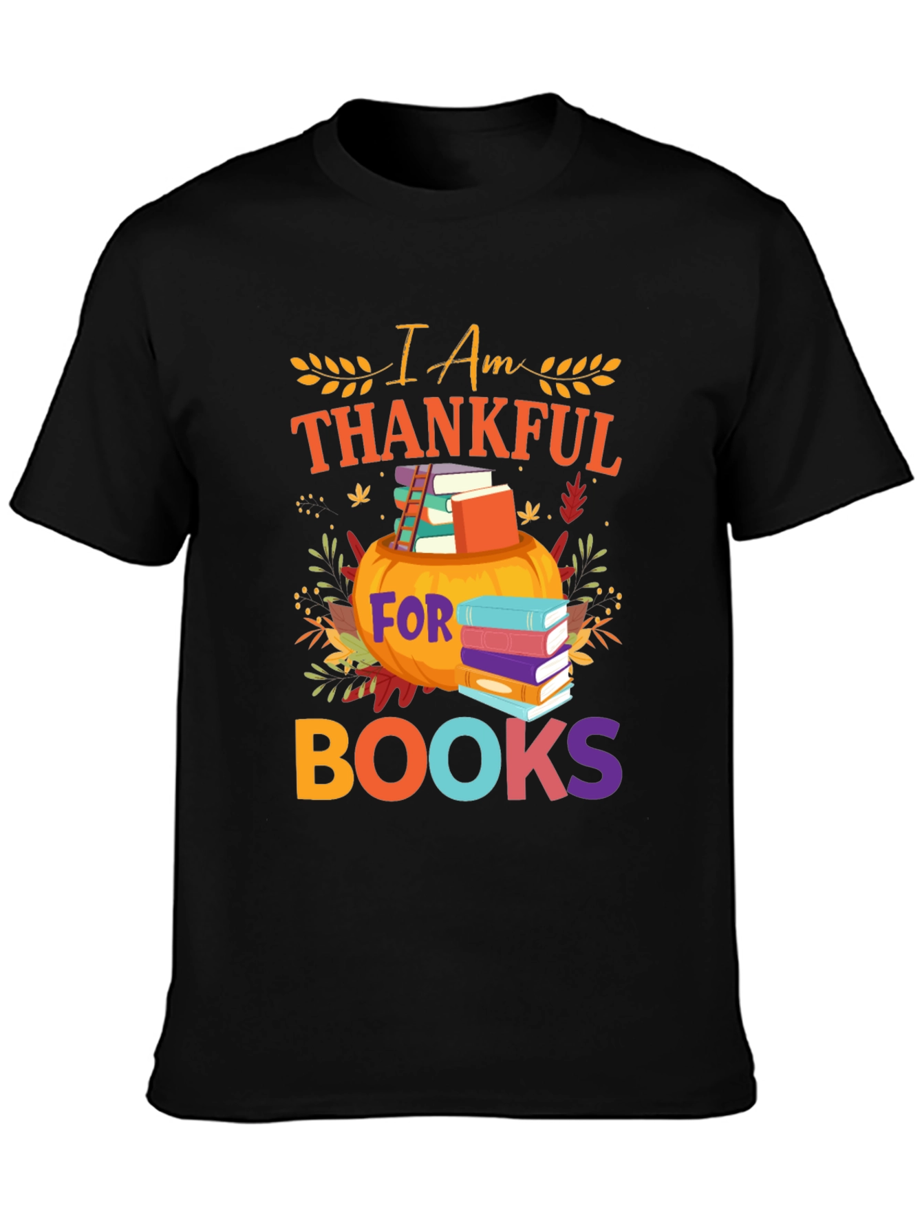 Thanksgiving Books T-Shirt Pumpkin Book Lover