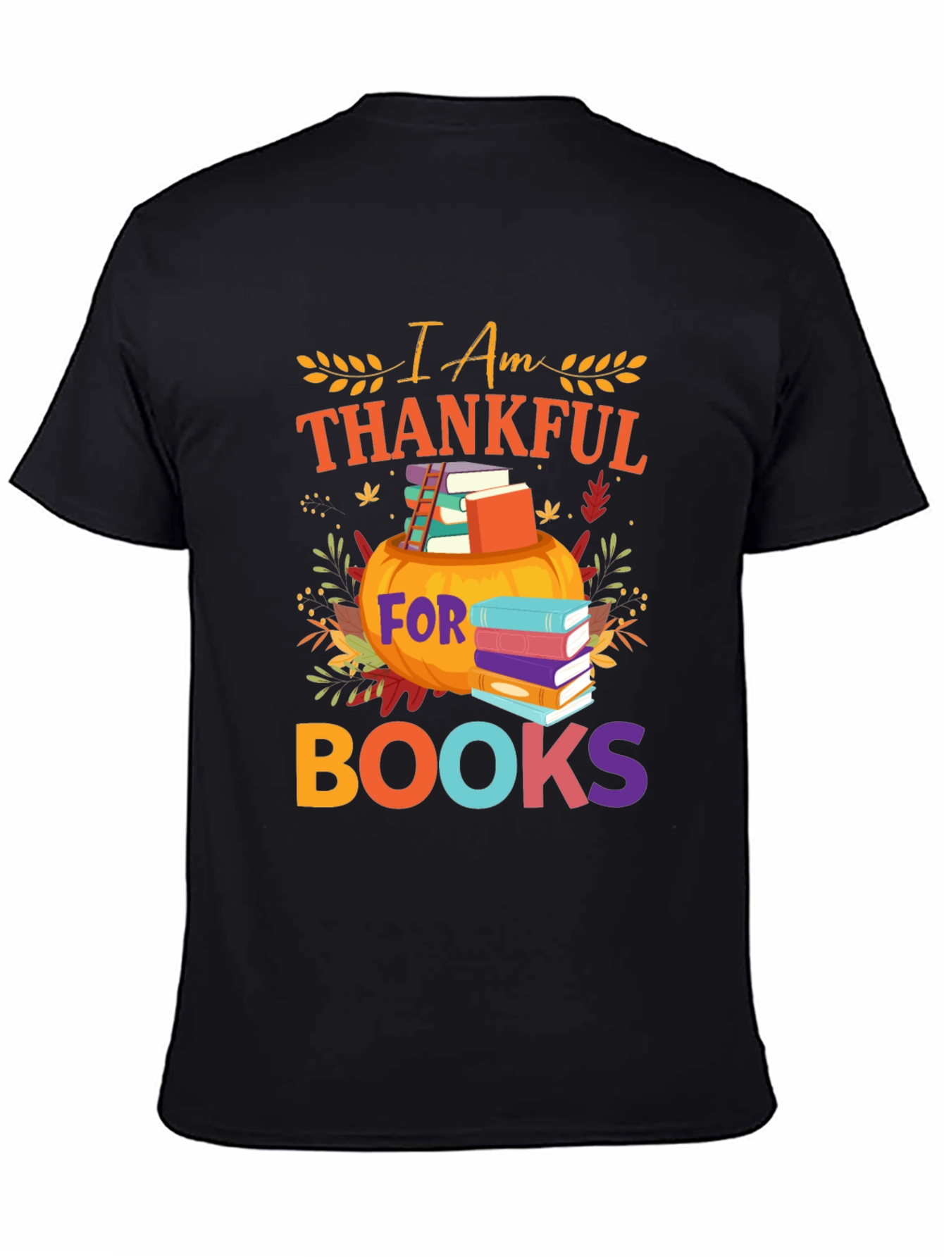 Thanksgiving Books T-Shirt Pumpkin Book Lover