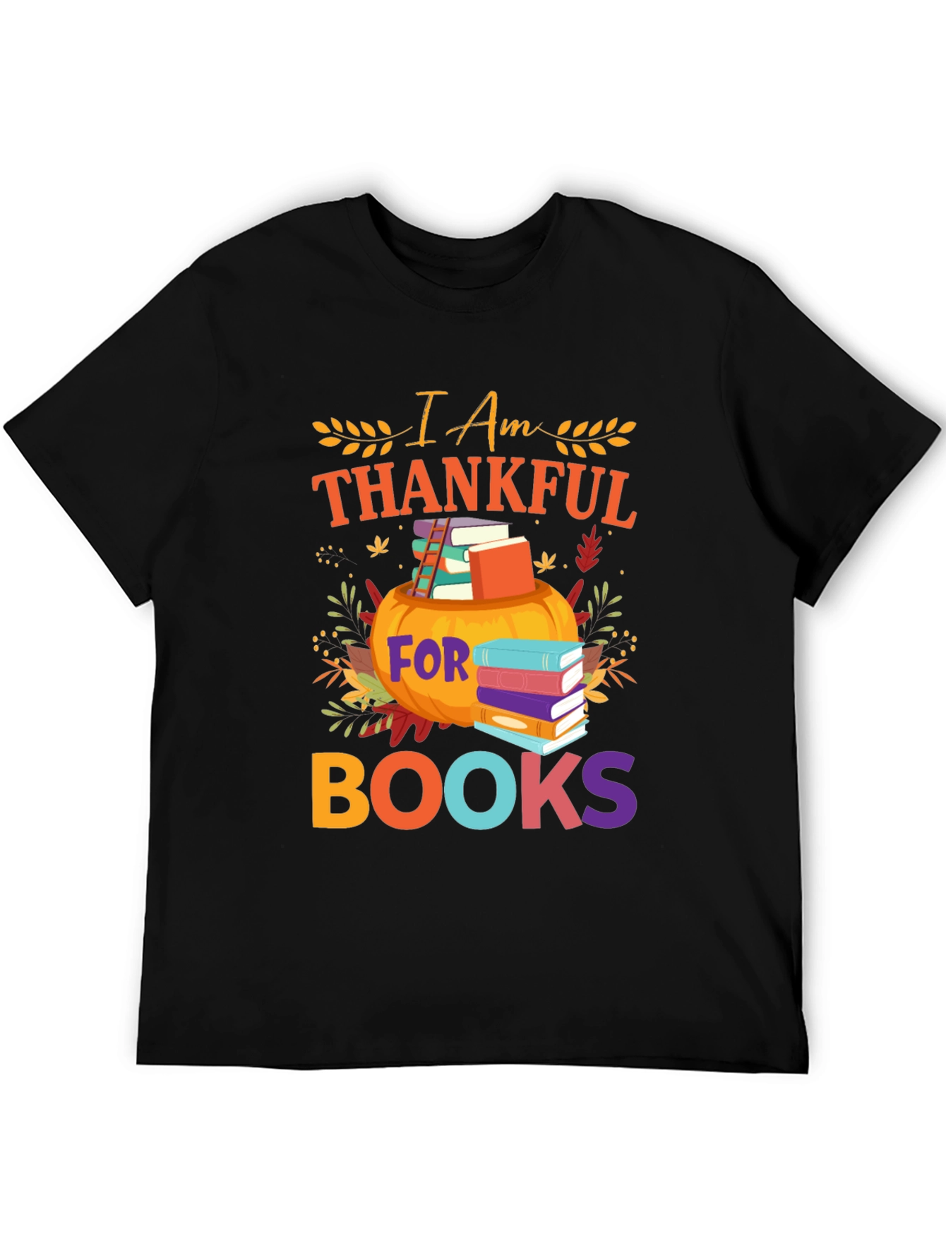 Thanksgiving Books T-Shirt Pumpkin Book Lover