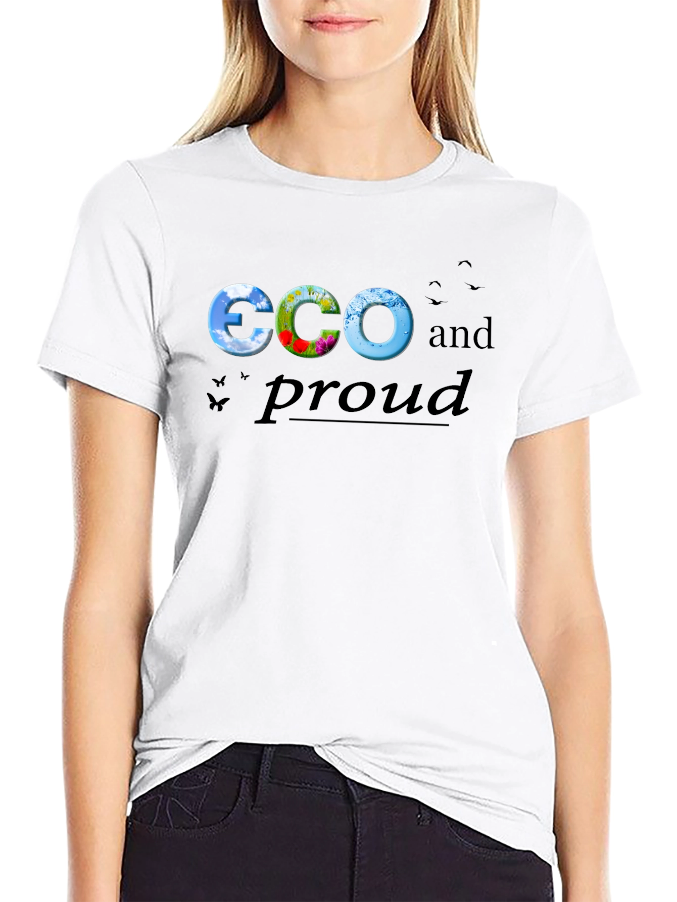 Eco and Proud Black Graphic Tee