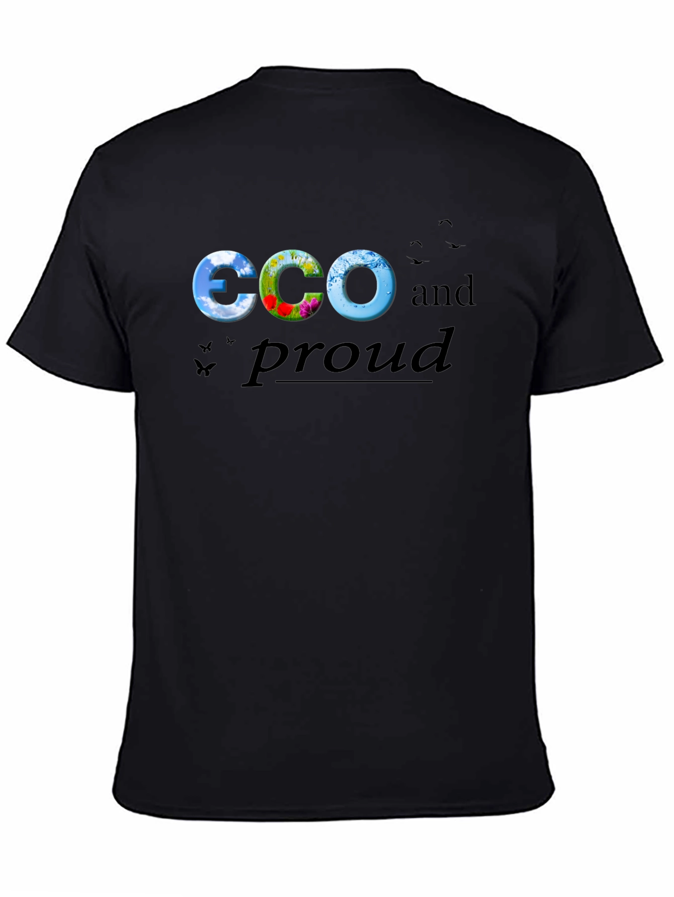 Eco and Proud Black Graphic Tee
