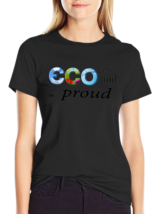 Eco and Proud Black Graphic Tee