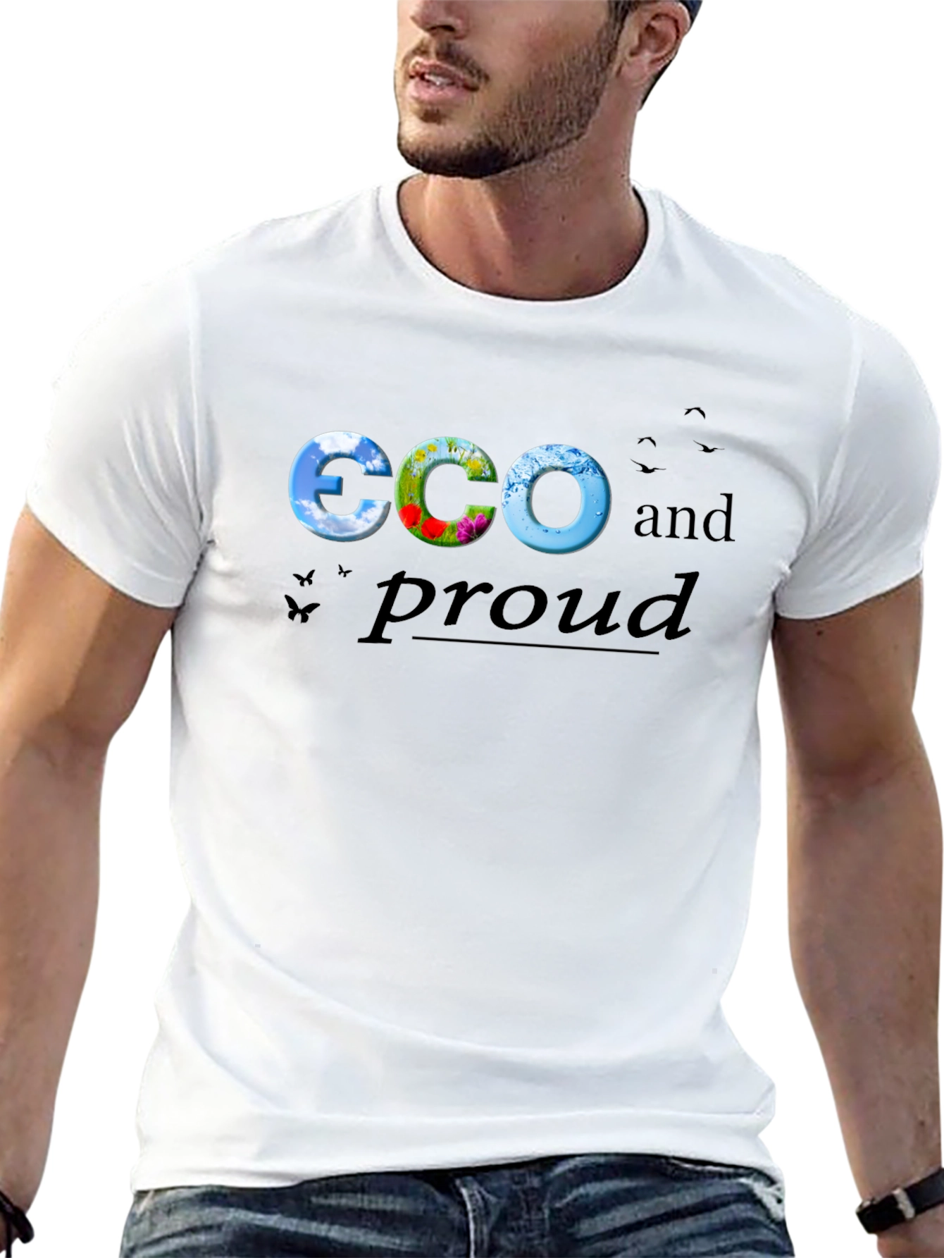Eco and Proud Black Graphic Tee