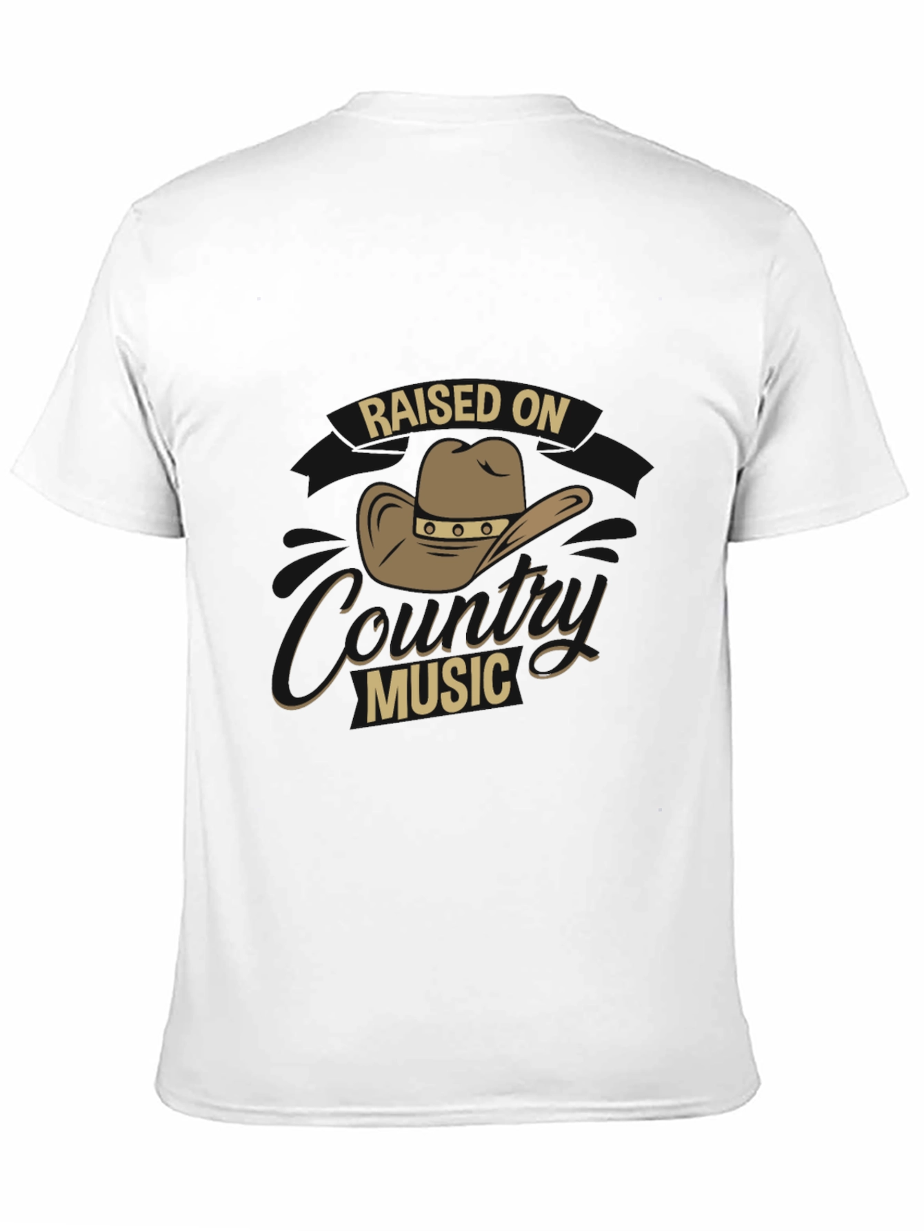 Raised on Country Music Black T-Shirt