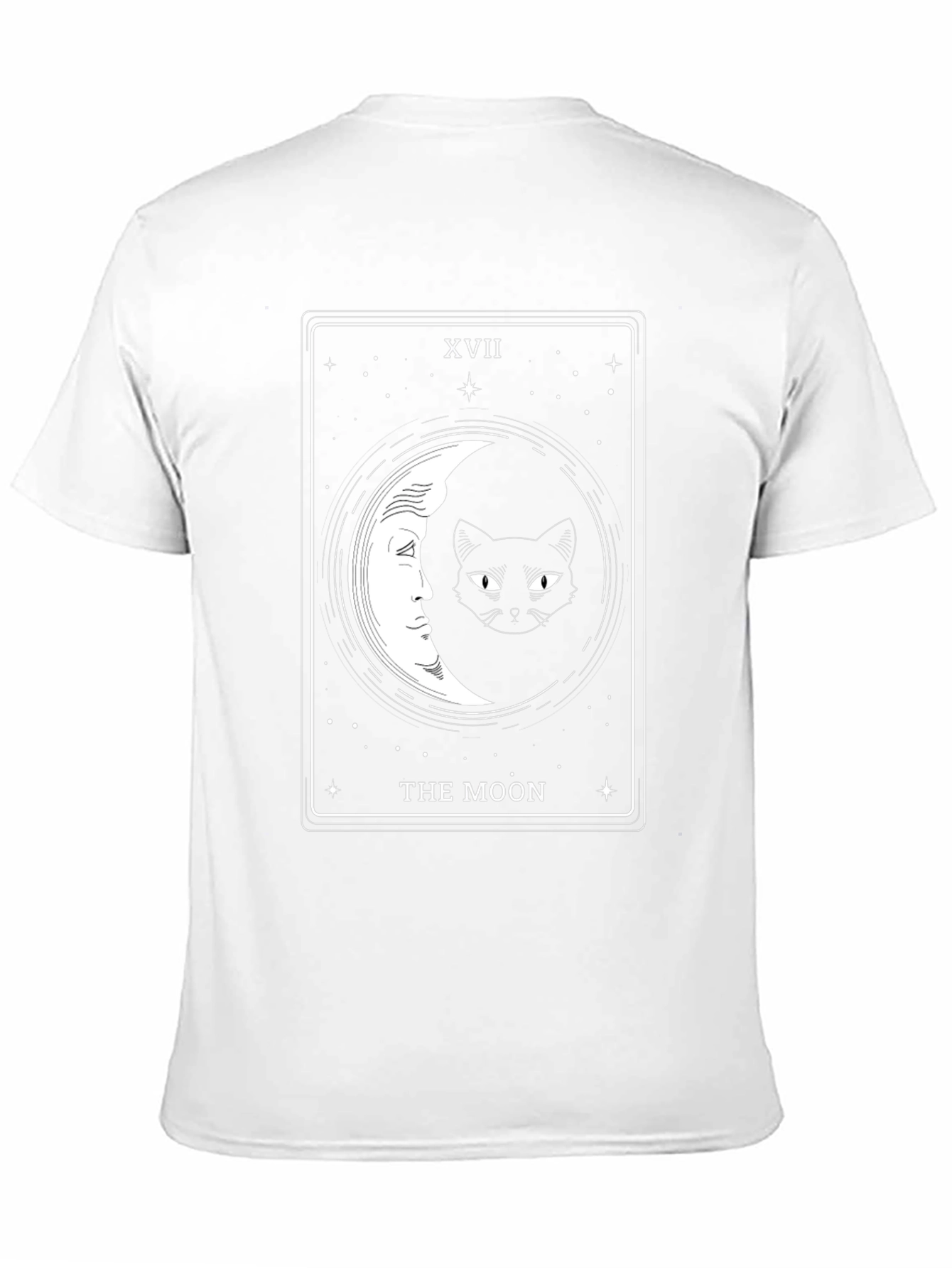 The Moon Tarot Card Cat Graphic Tee